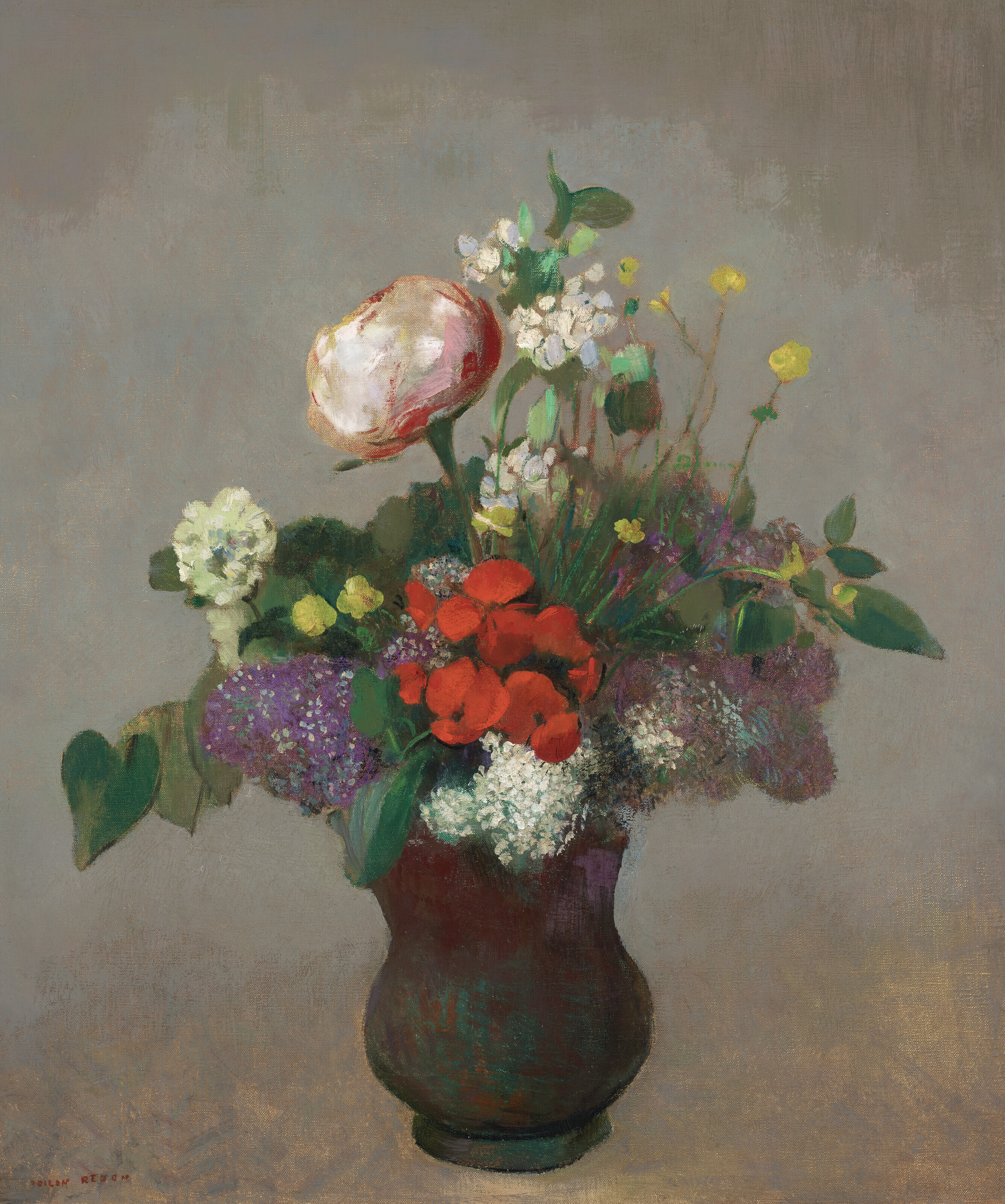 Pivoine, géranium et lilas