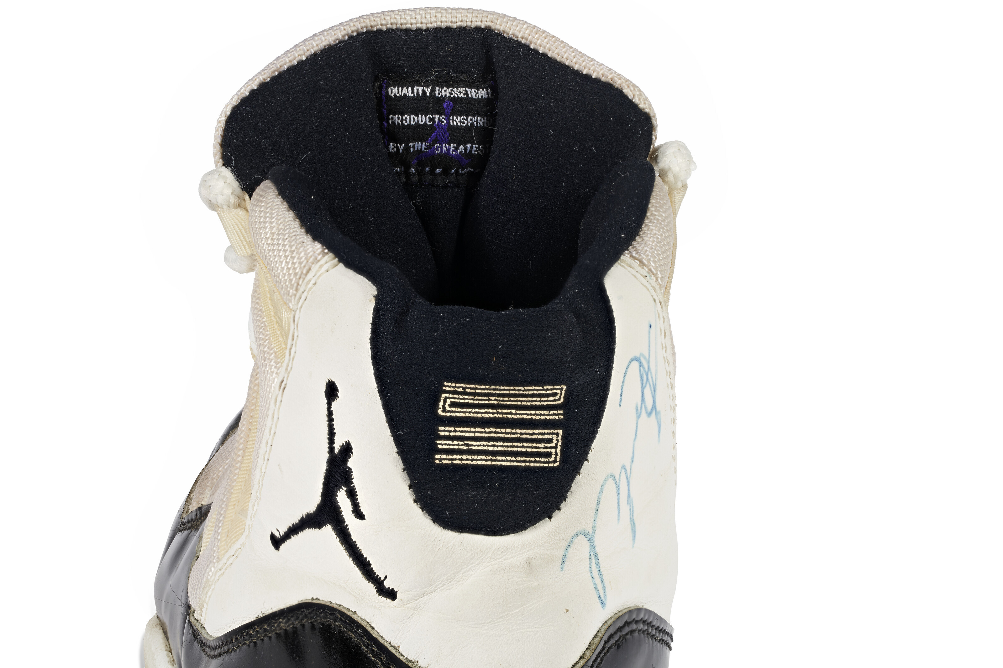 MICHAEL JORDAN GAME WORN DUAL SIGNED ORIGINAL JORDAN XI 'CONCORD