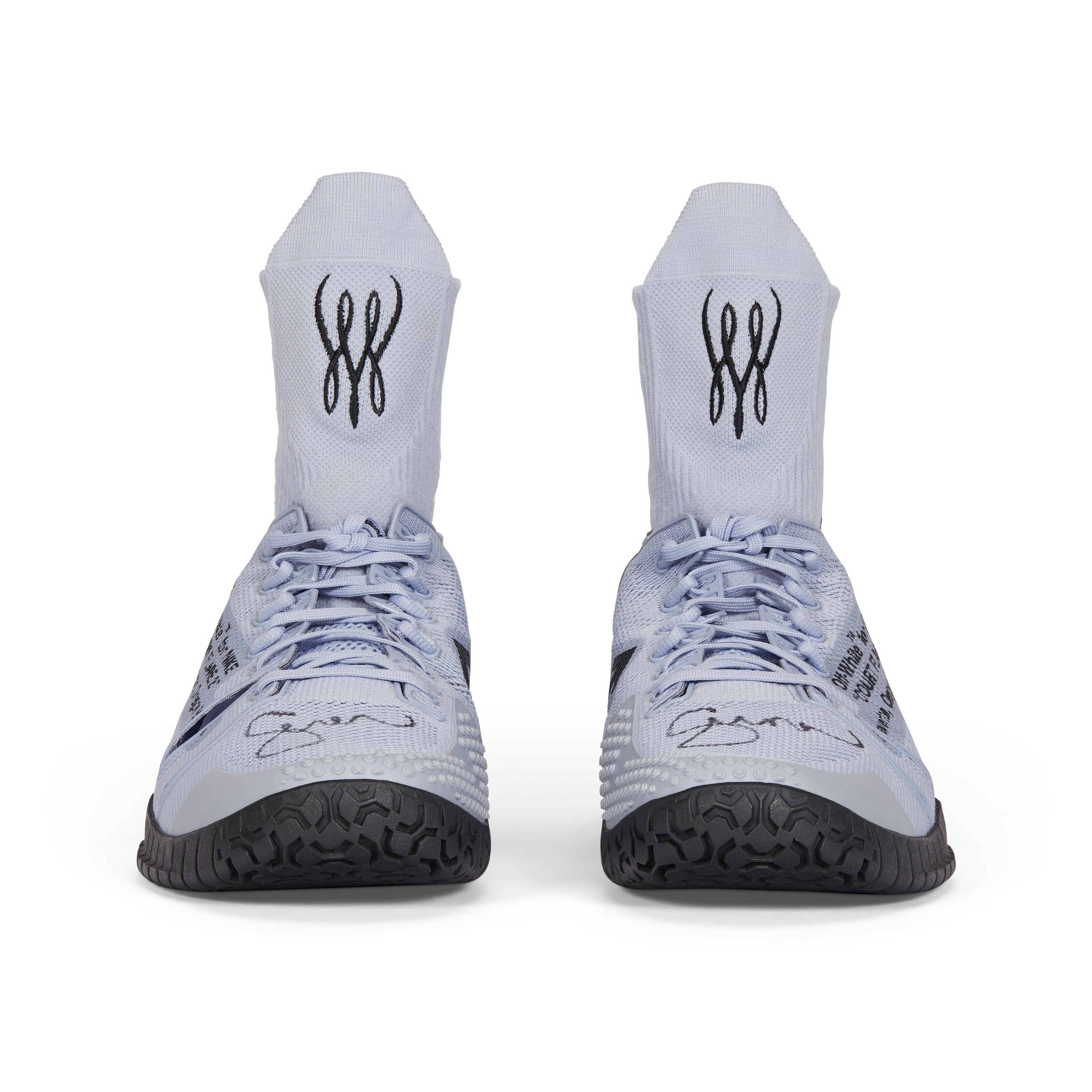 SERENA WILLIAMS GAME WORN AND SIGNED COURT FLARE 2 PURPLE BY VIRGIL ABLOH NIKE X OFFWHITE 2018 Christie s