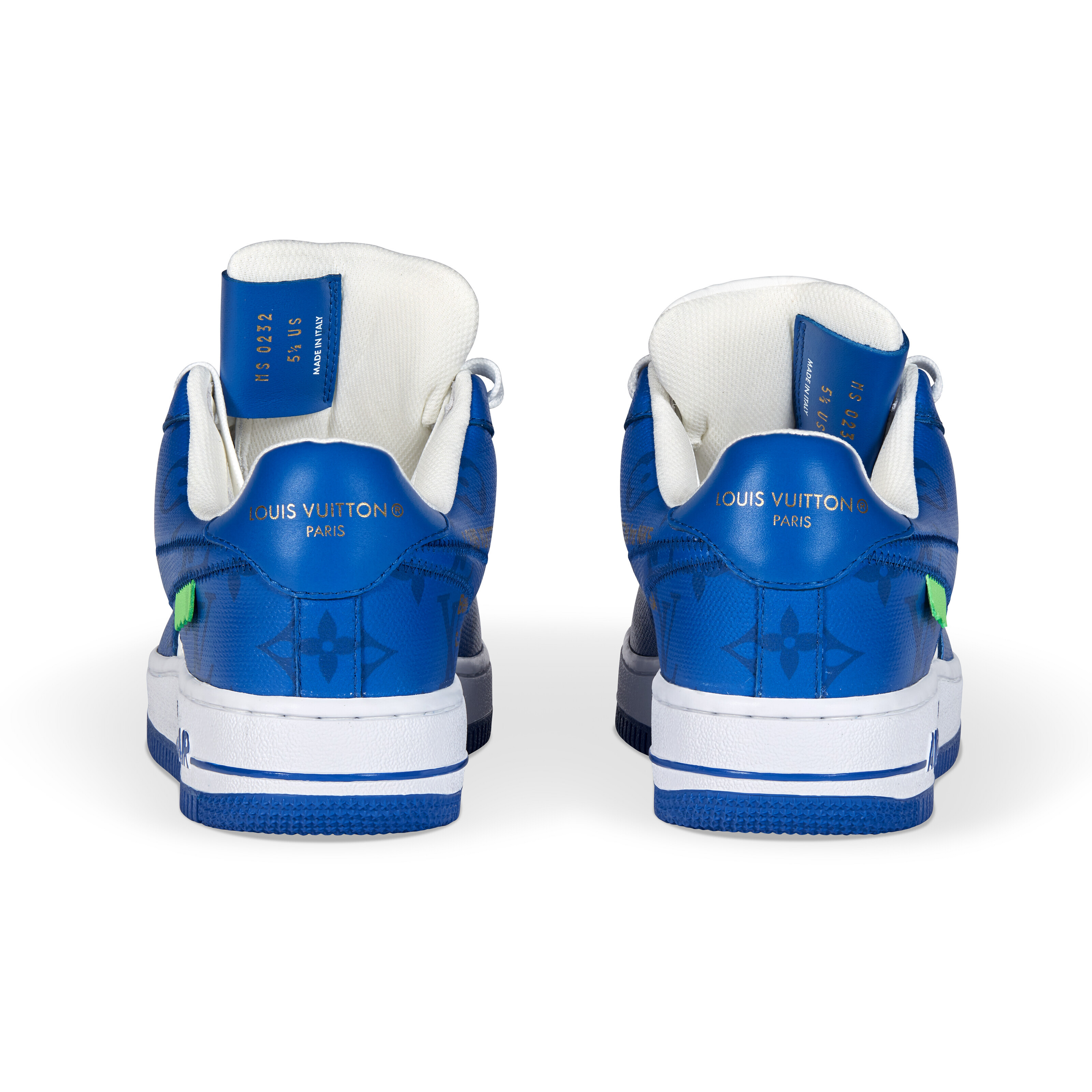 LOUIS VUITTON NIKE AIR FORCE 1 LOW BLUE SNEAKER BY VIRGIL ABLOH 
