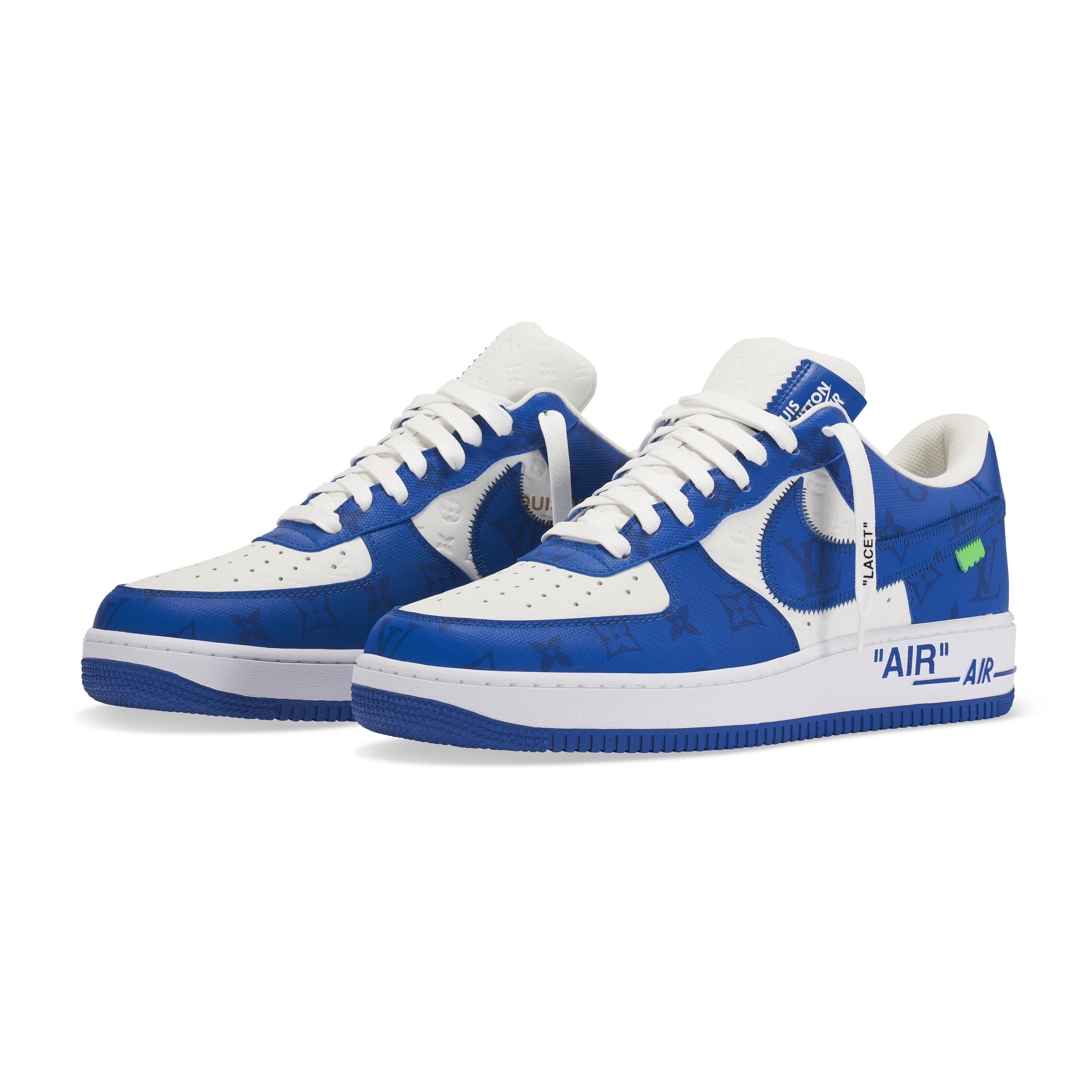 LOUIS VUITTON NIKE AIR FORCE 1 LOW BLUE SNEAKER BY VIRGIL ABLOH