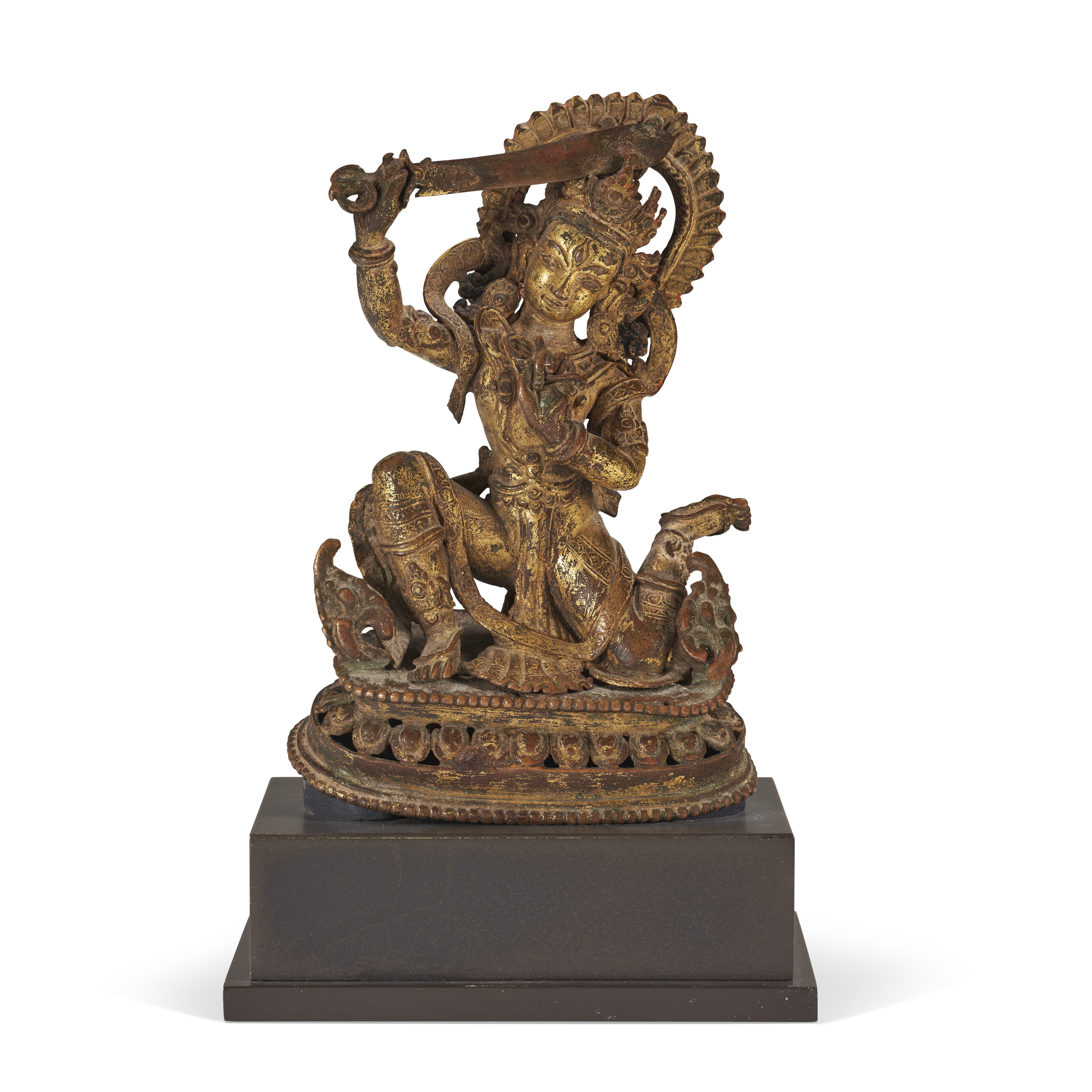 A GILTCOPPER FIGURE OF ACHALA, NEPAL, MALLA PERIOD, 15TH16TH CENTURY