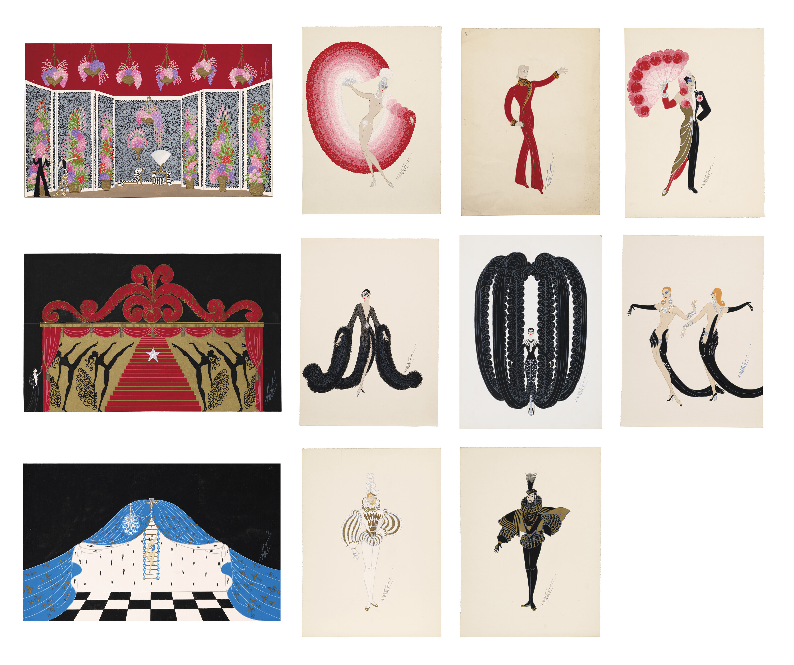 Maquette de costumes et décors