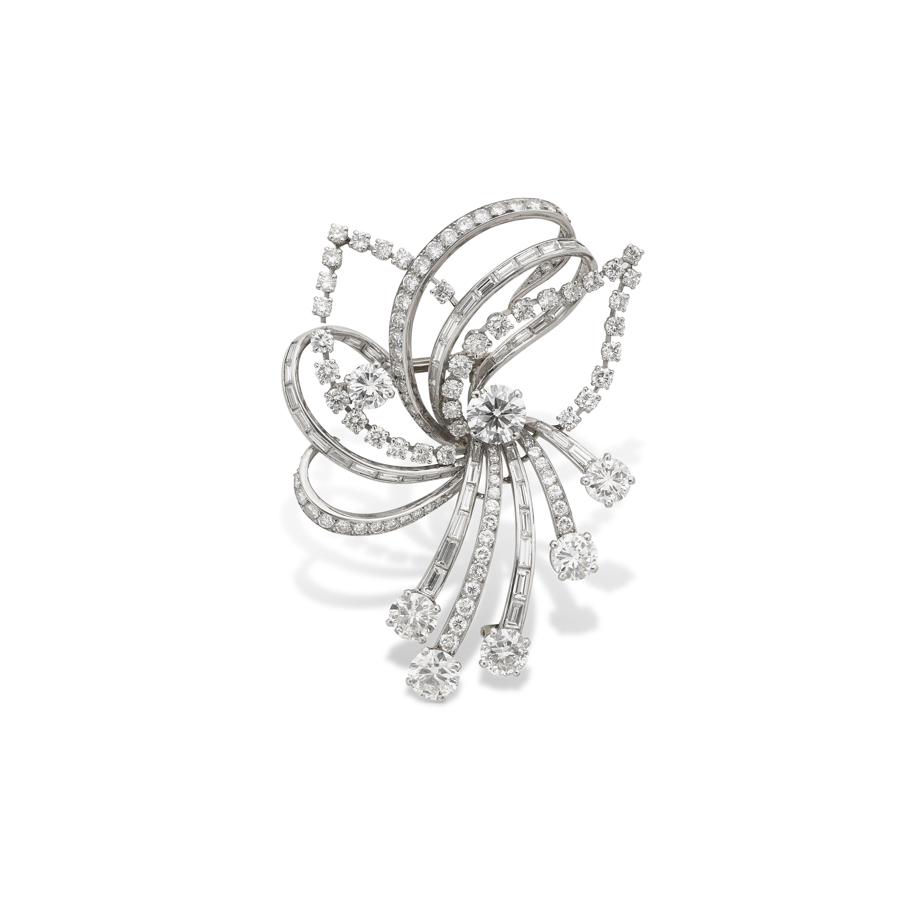 Broche En Or 18 Carats Avec Diamants 1,20 Carat - Pièce Joaillerie Luxe Vintage - 18,62 G