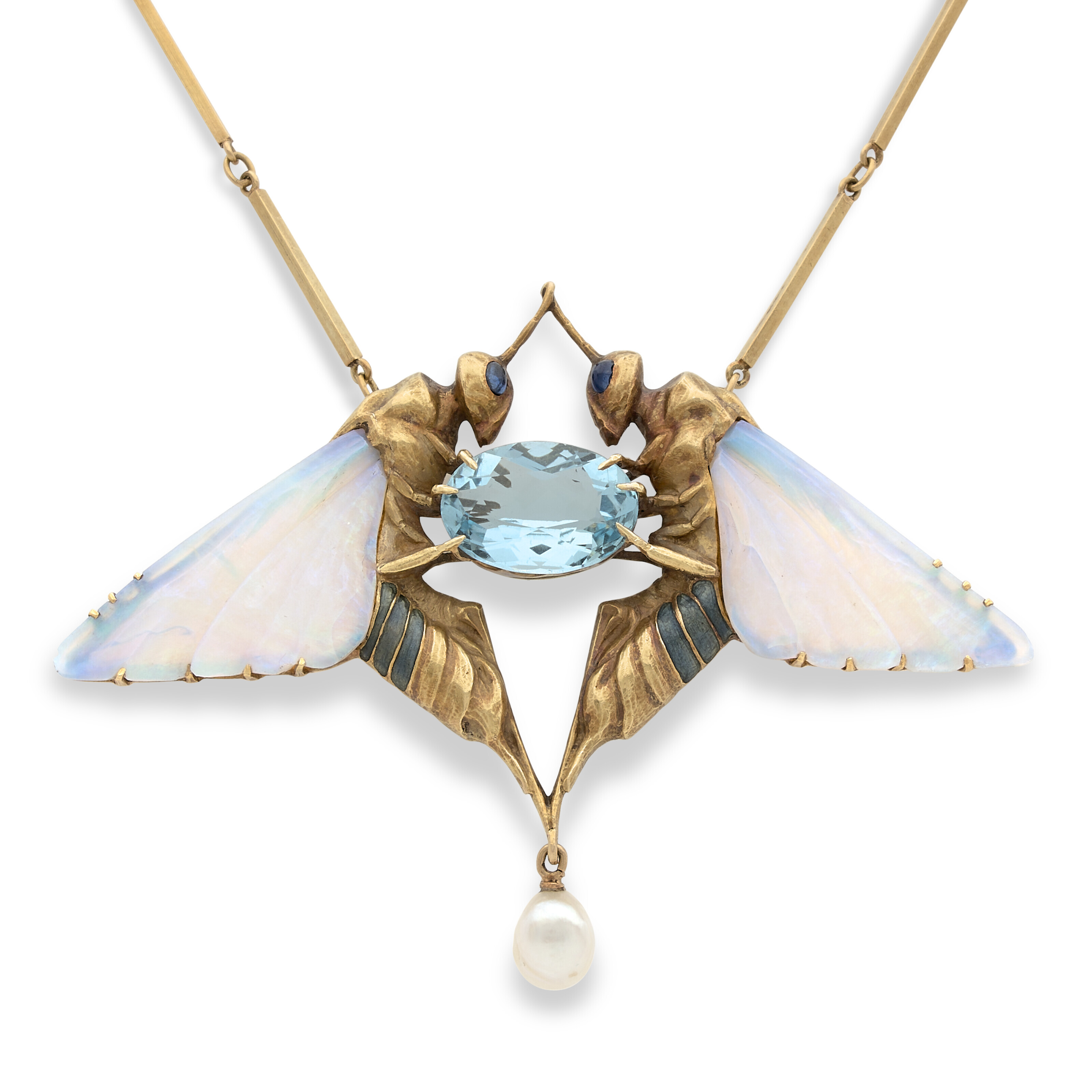 Paul Brandt. An Art Nouveau Insectes pendant necklace, 1906, sold for €40,320 on 15 December 2022 at Christie's Online