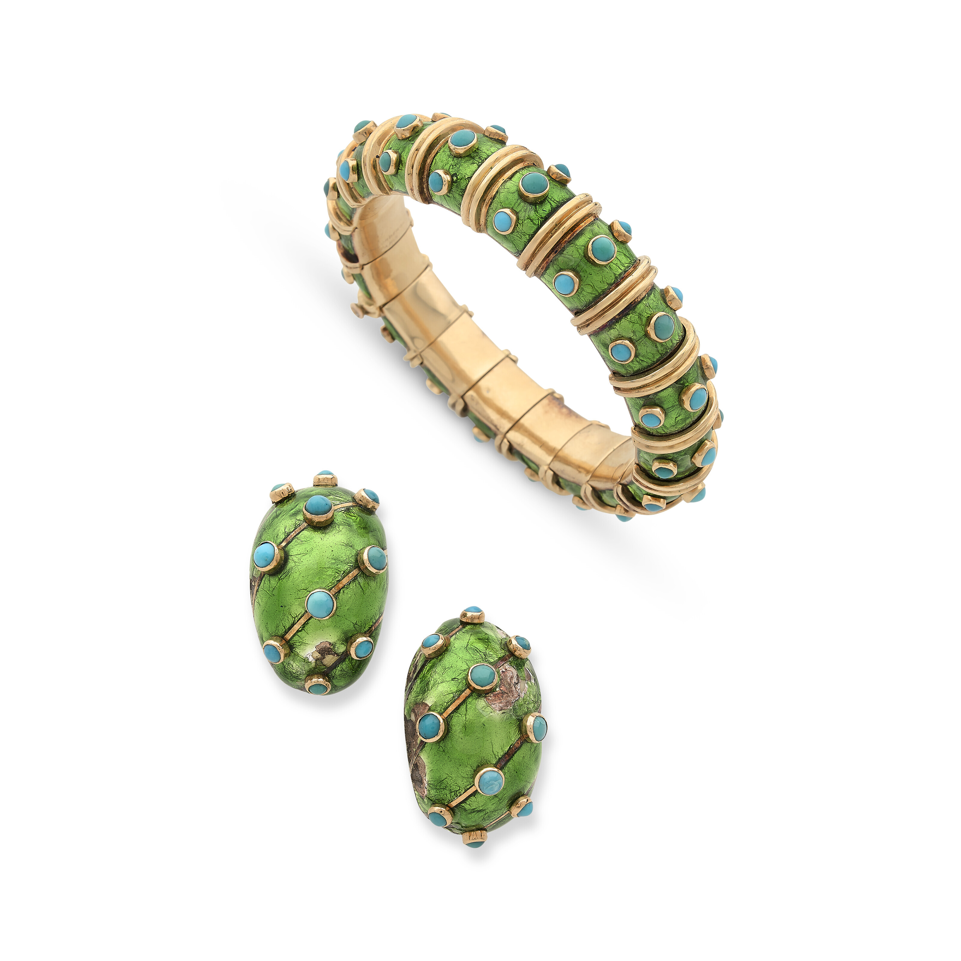 JYX Ensemble Bijoux Perles Eau Douce 3en1 - Collier, Bracelet & Boucles D'Oreilles Avec Cloisonné