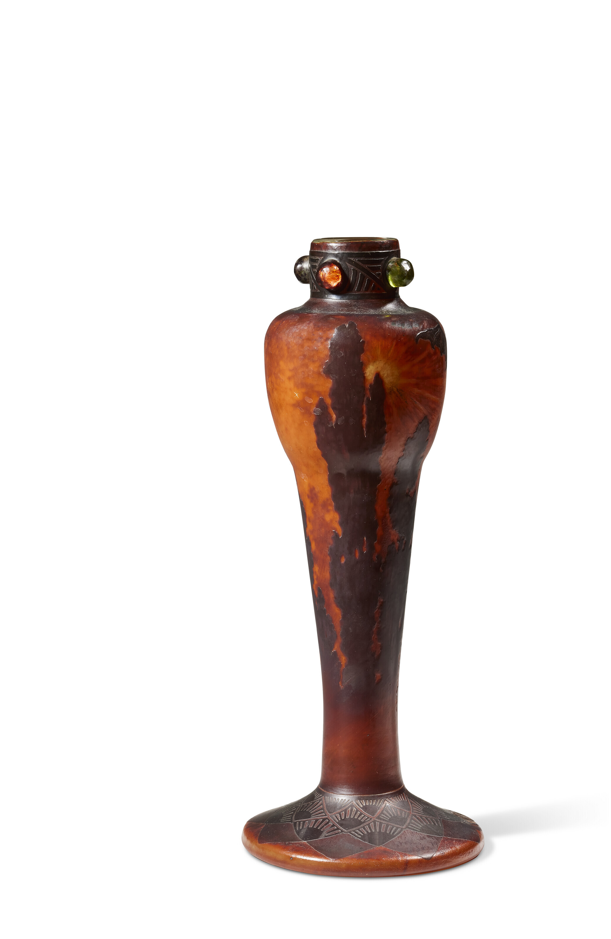 &Eacute;mile Gall&eacute; (1846-1904), Vase aux chauve-souris, circa 1904. 15 x 6⅛ in (38 x 15.5 cm). Sold for €10,710 on 4 October 2022 at Christie’s in Paris