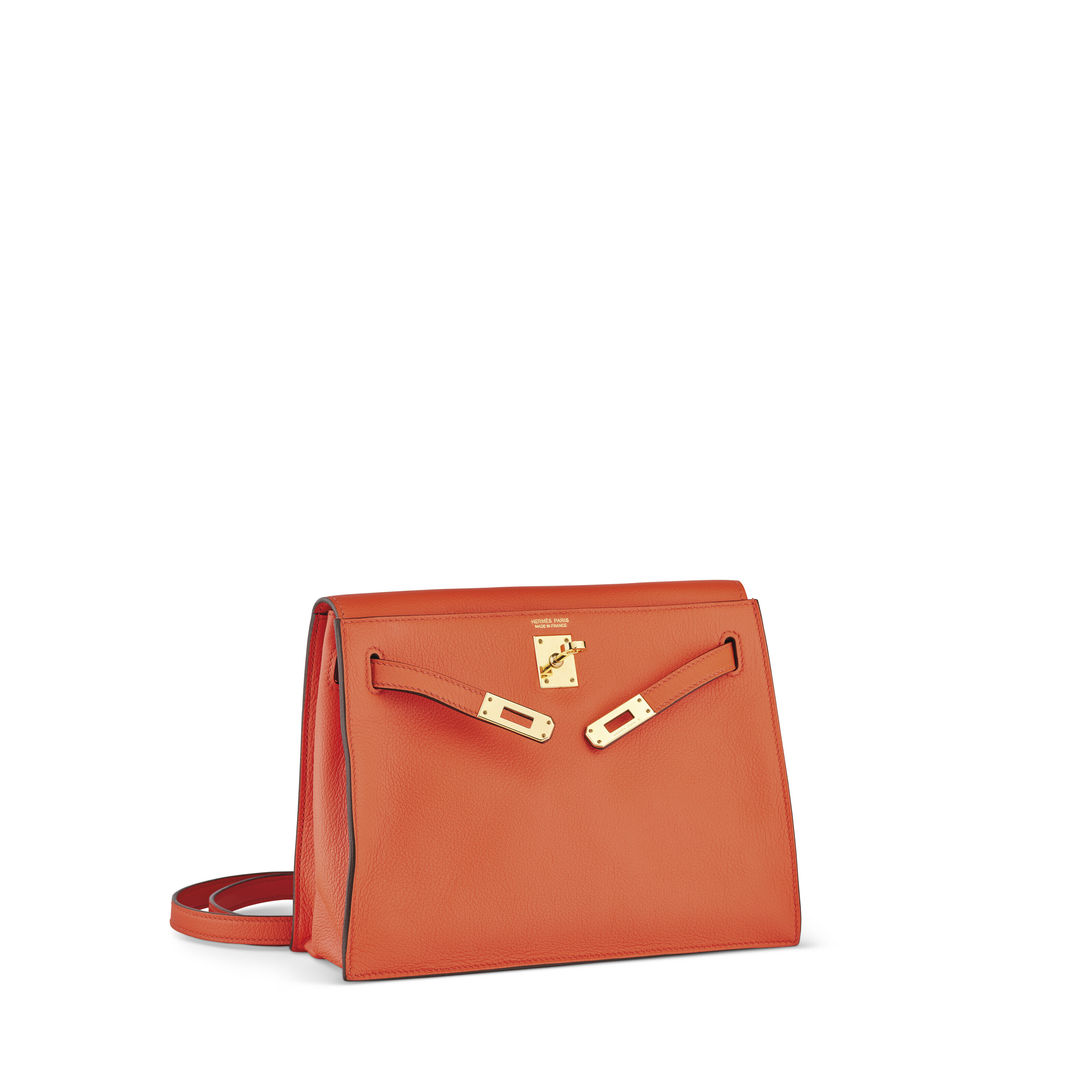 Hermès Rouge De Couer Evercolor Kelly Danse II Gold Hardware