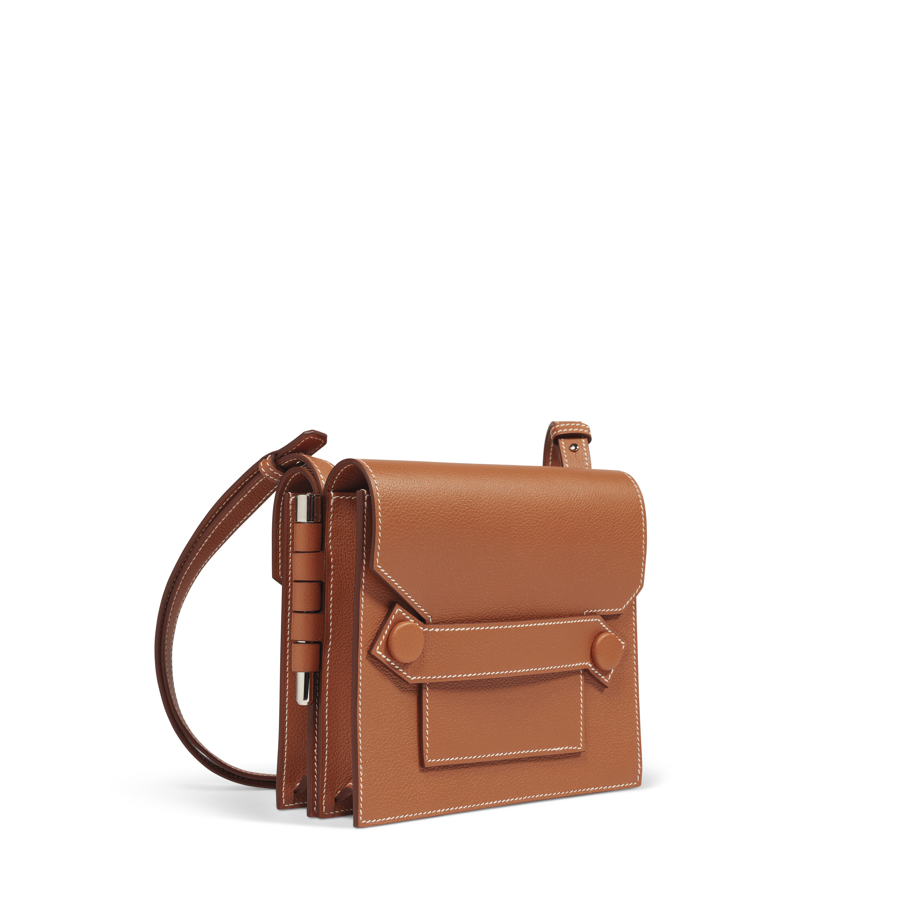 A GOLD EVERCOLOR LEATHER TWINS BAG WITH PALLADIUM HARDWARESAC