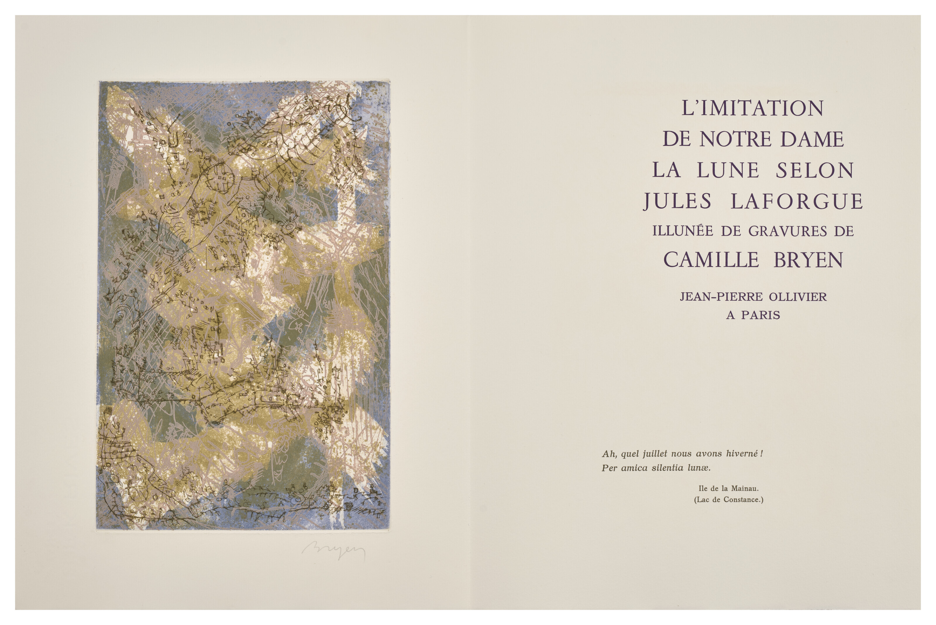 BRYEN, Camille (1907-1977) et Jules LAFORGUE (1860-1887), L’Imitation ...