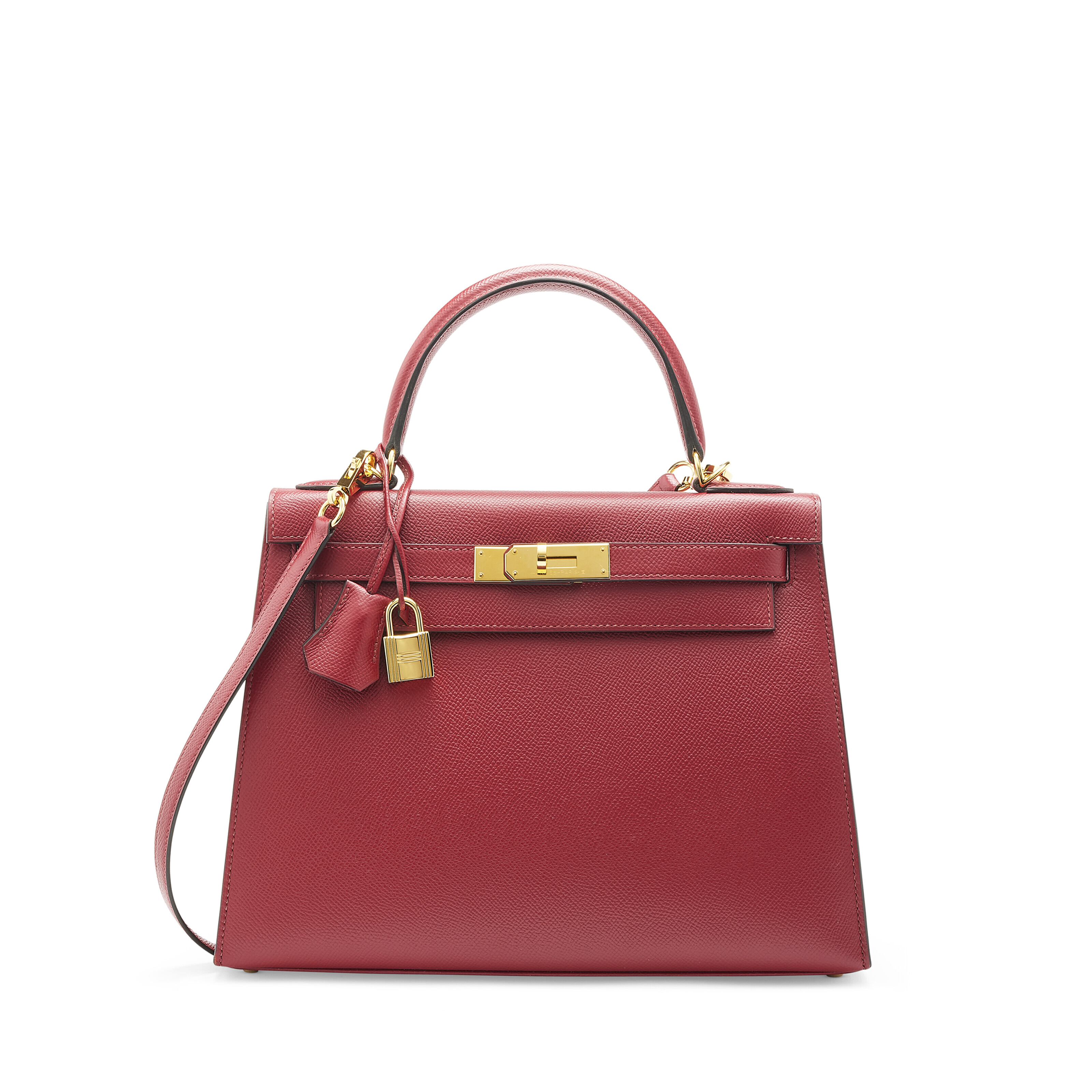 A LIMITED EDITION ROSE EXTRÊME & ROUGE PIMENT EPSOM LEATHER VERSO SELLIER  KELLY 28 WITH PALLADIUM HARDWARE, HERMÈS, 2021