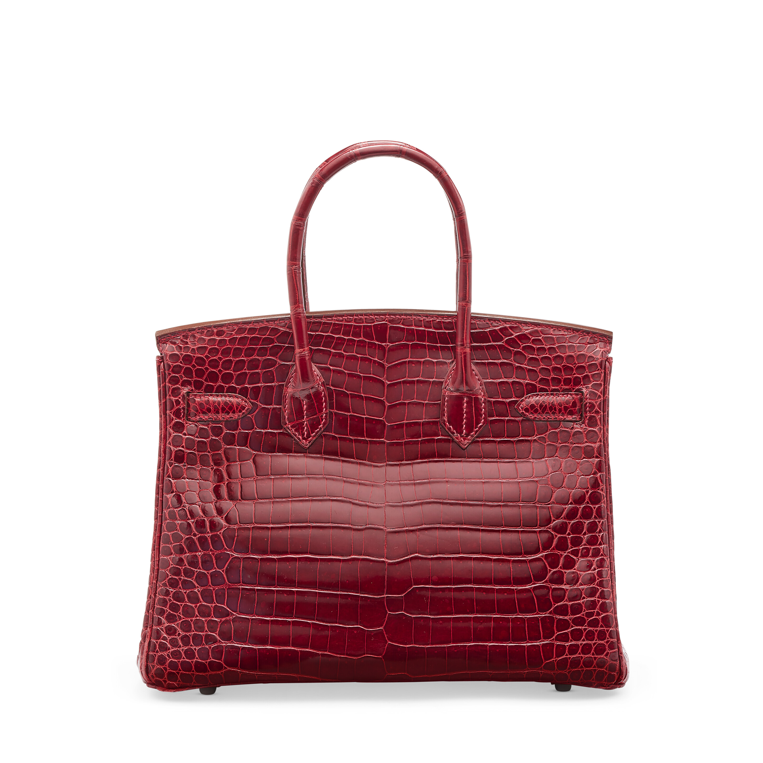 Hermes exceptional collection shiny online rouge h porosus crocodile