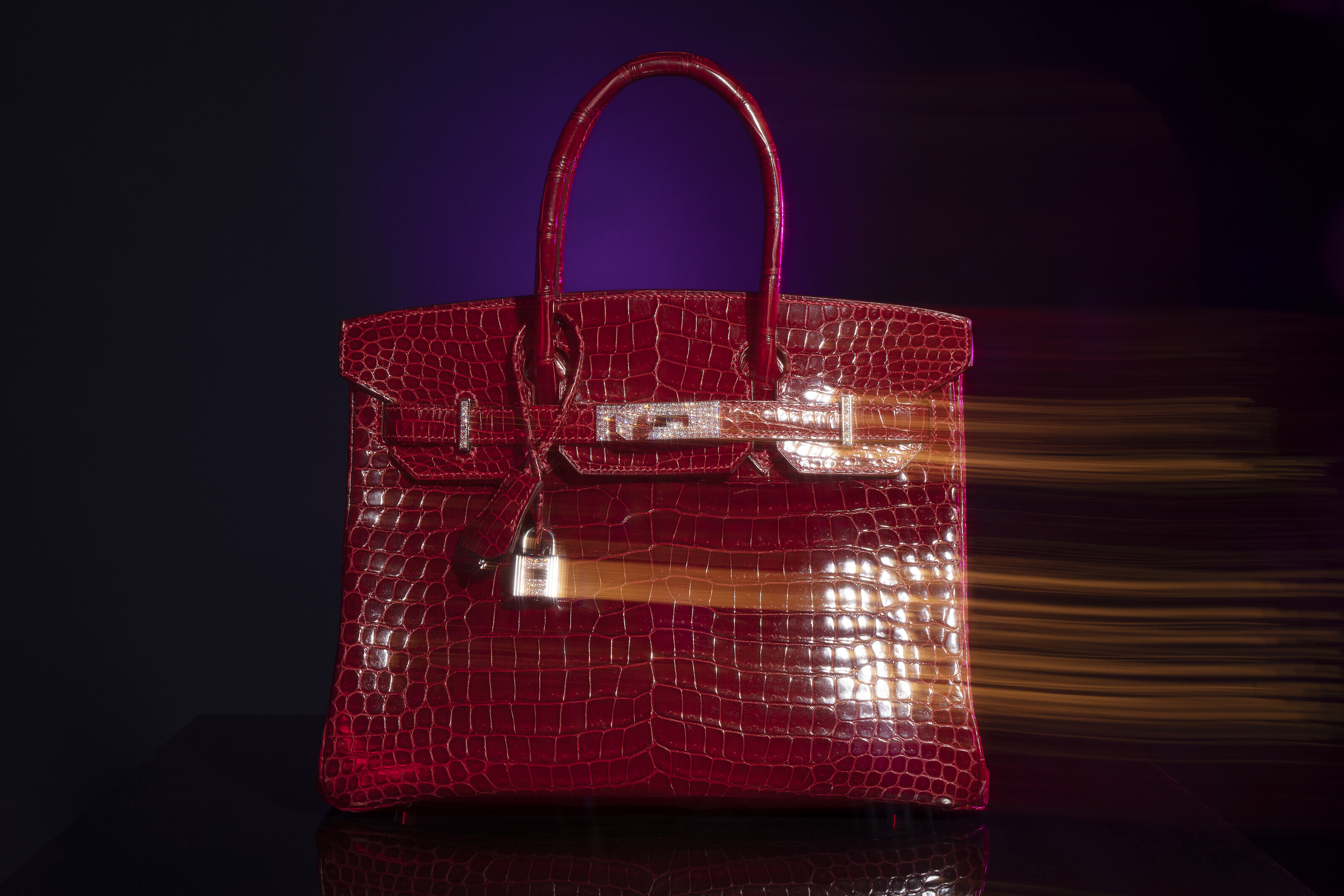 Hermes exceptional collection shiny shop rouge h porosus crocodile