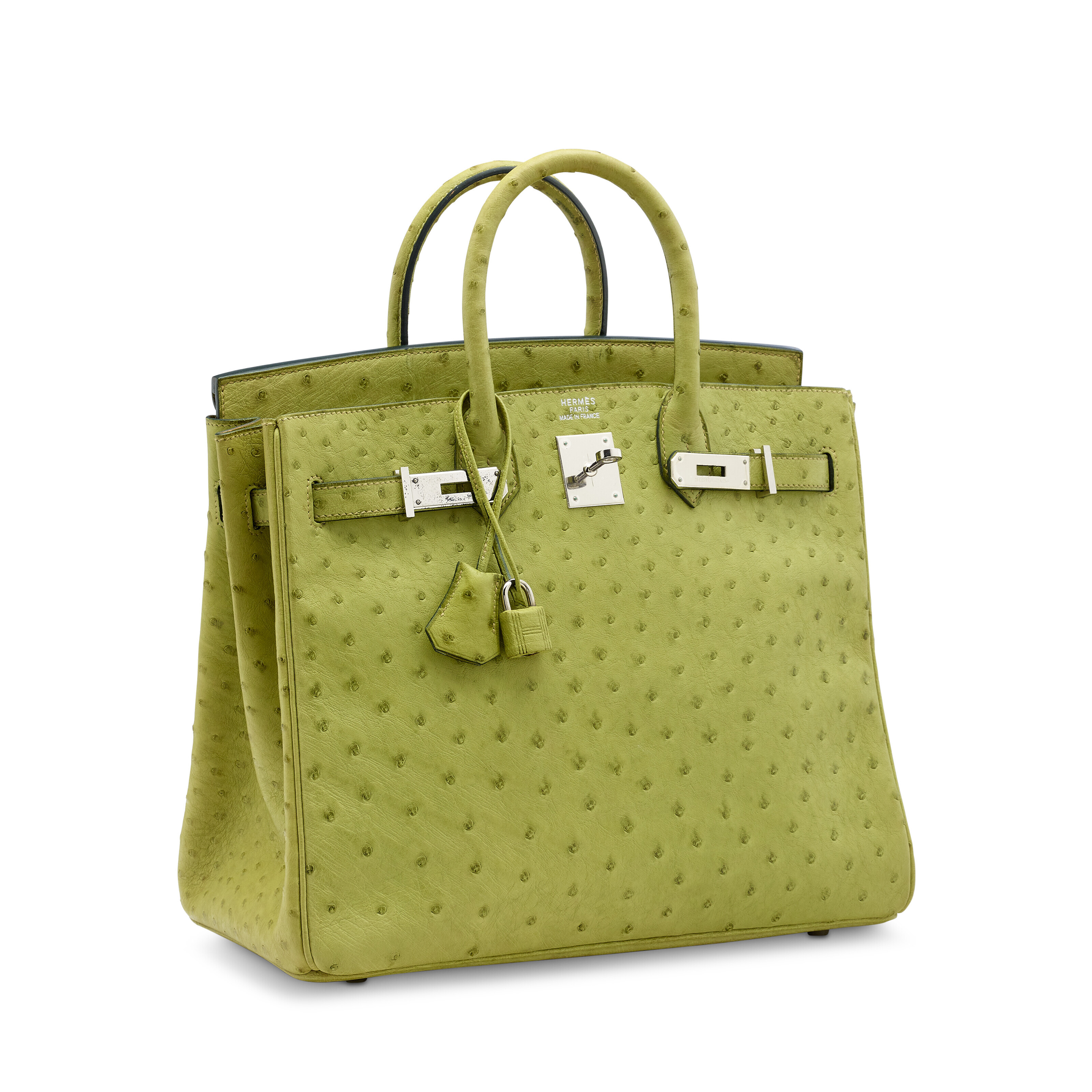 A VERT ANIS OSTRICH LEATHER HAC BIRKIN 32 WITH PALLADIUM HARDWARE