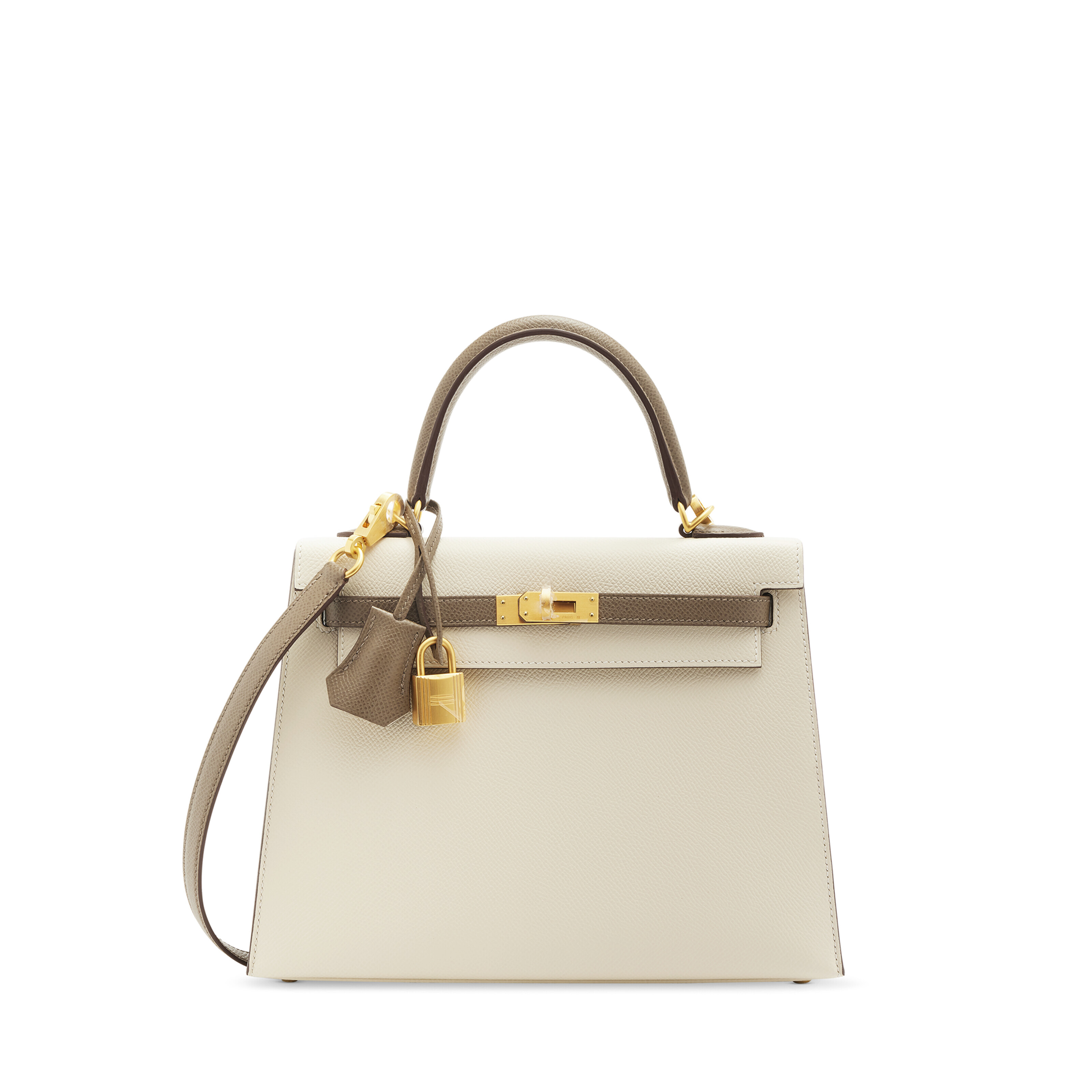 A CUSTOM CRAIE TOUPE EPSOM LEATHER SELLIER KELLY 25 WITH
