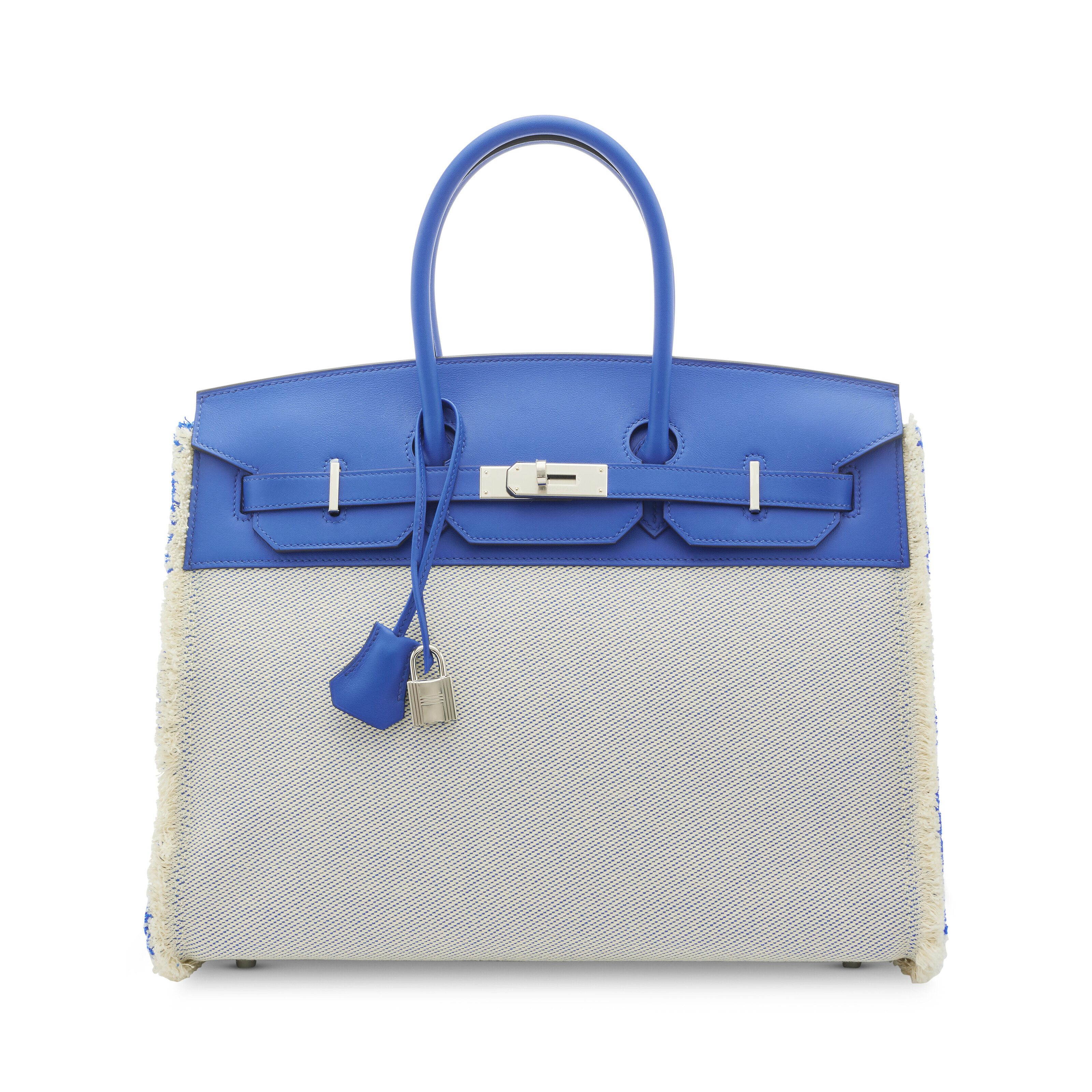 A BLUE LAMBSKIN LEATHER MAXI SINGLE FLAP WITH PALE GOLD HARDWARE