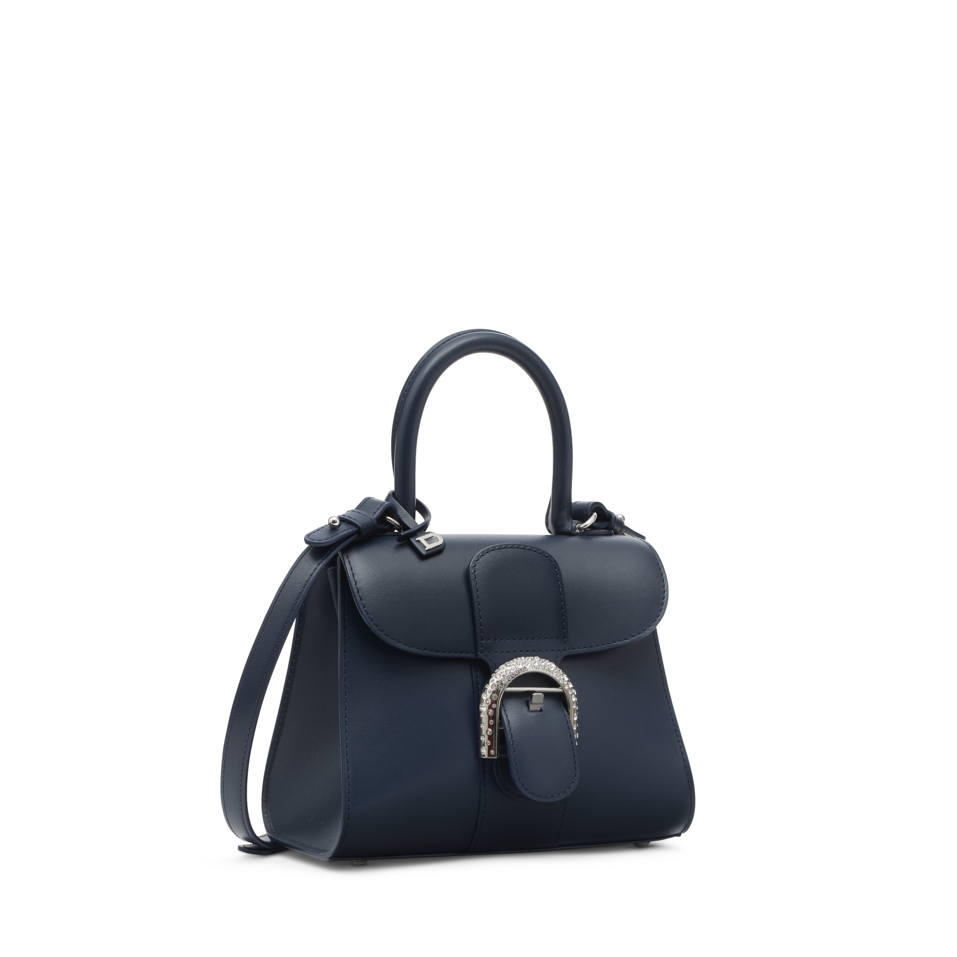 A Dark Blue Calf Box Leather Moonlight Mini S Brilliant with Swa