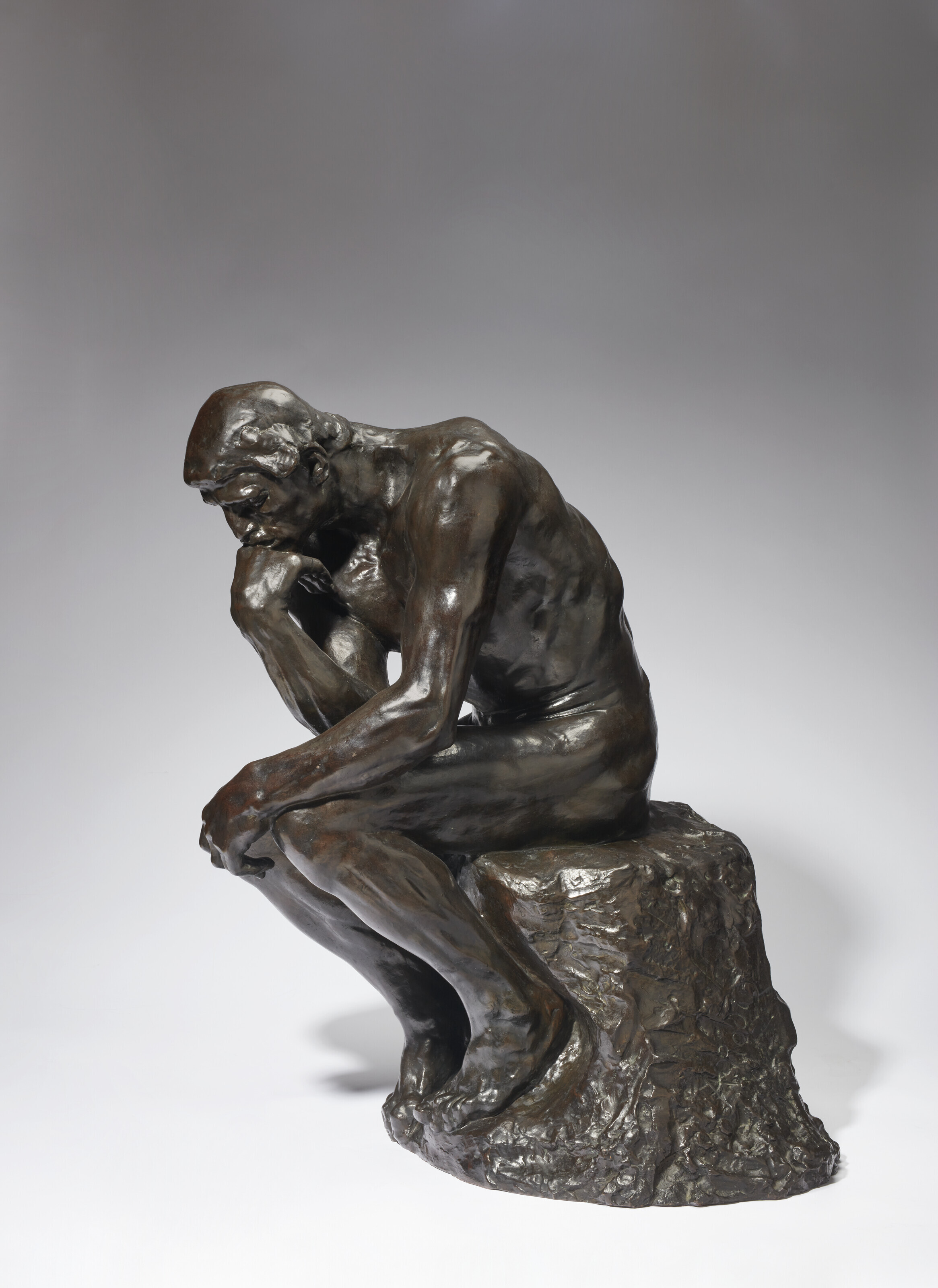Auguste rodin (1840-1917), Penseur, Taille de la Porte dit &lsquo;Moyen Mod&egrave;le&rsquo;, conceived in 1880. Bronze with dark brown patina. 28⅛ x 16&frac12; x 23  in (71.3 x 42 x 58.3 cm). This proof cast circa 1928. Sold for &euro;10,739,500 on 30 June 2022 at Christie&rsquo;s in Paris
