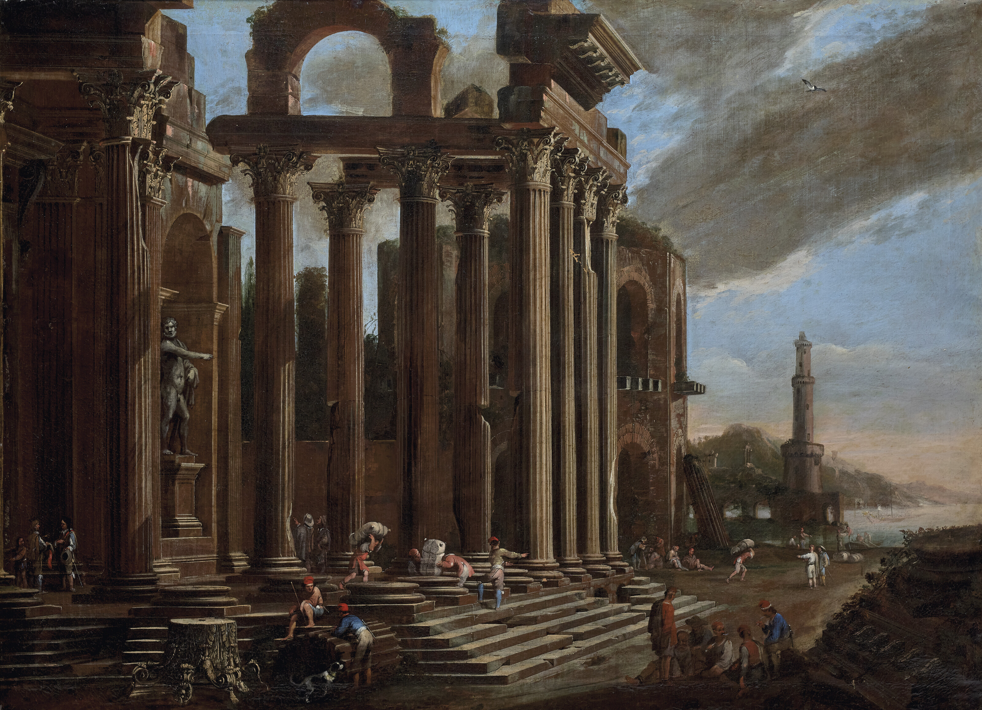 Catalog image of Marchands sur les marches d'un palais