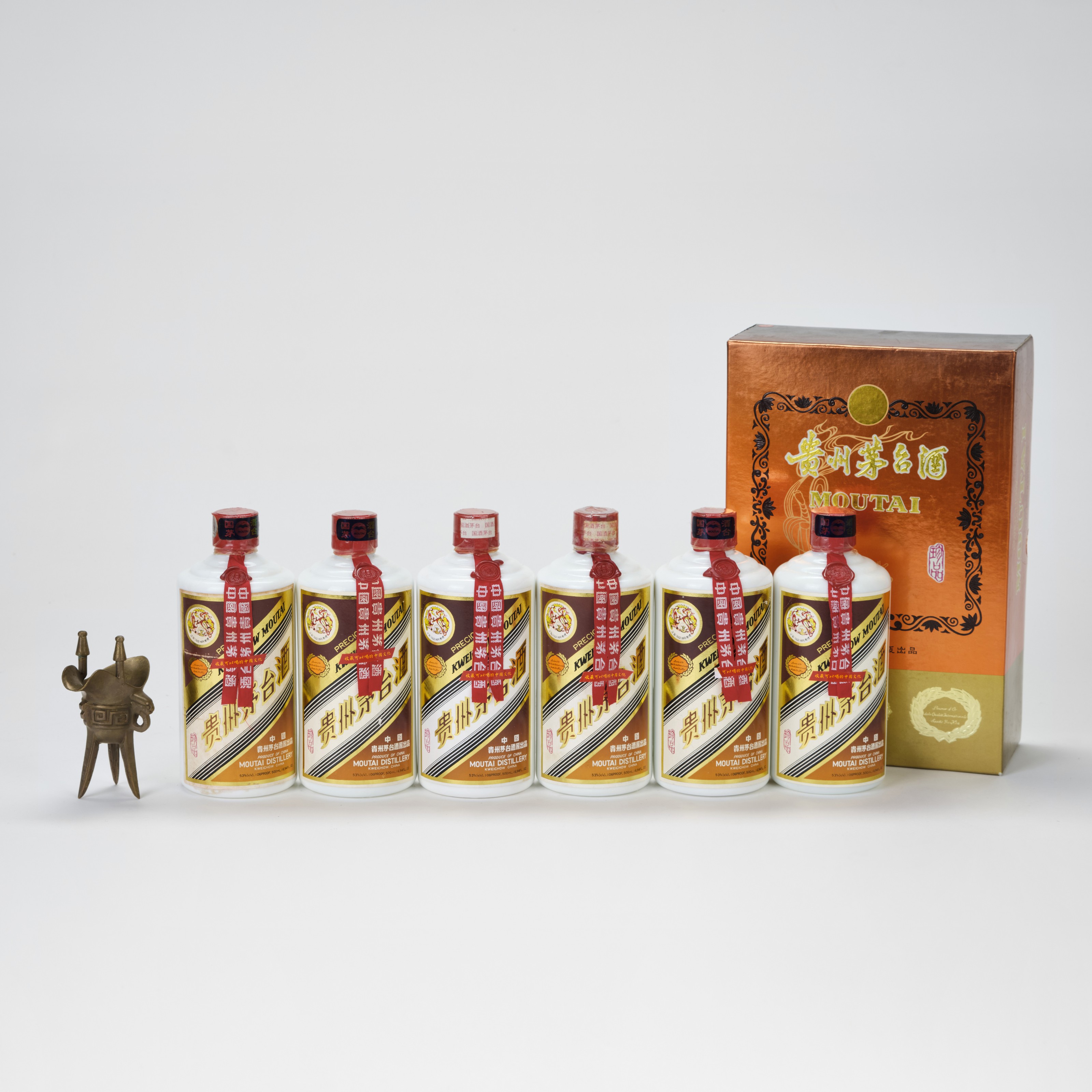 2003年產飛天牌茅台酒, 醬香型- 53度瓶口生產日期清晰，其中3瓶