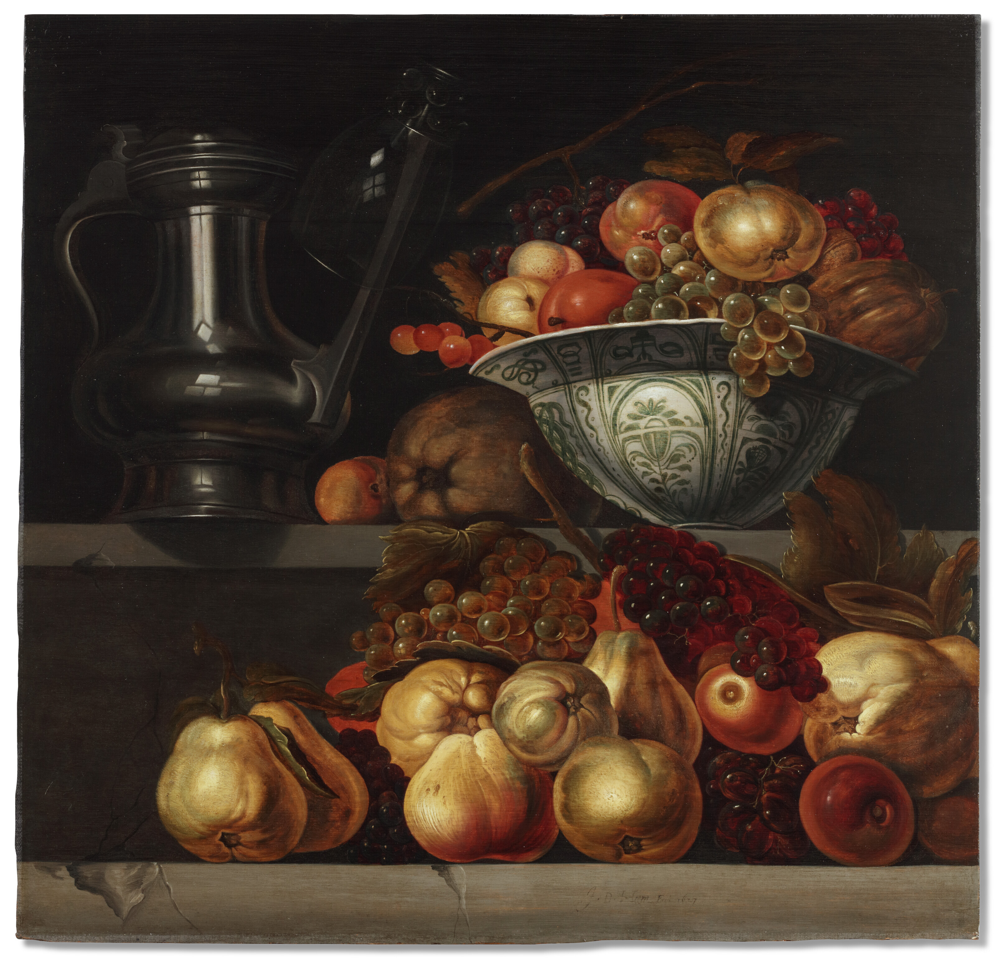 JAN DAVIDSZ. DE HEEM (UTRECHT 1606-1684 ANTWERP), A pewter flagon