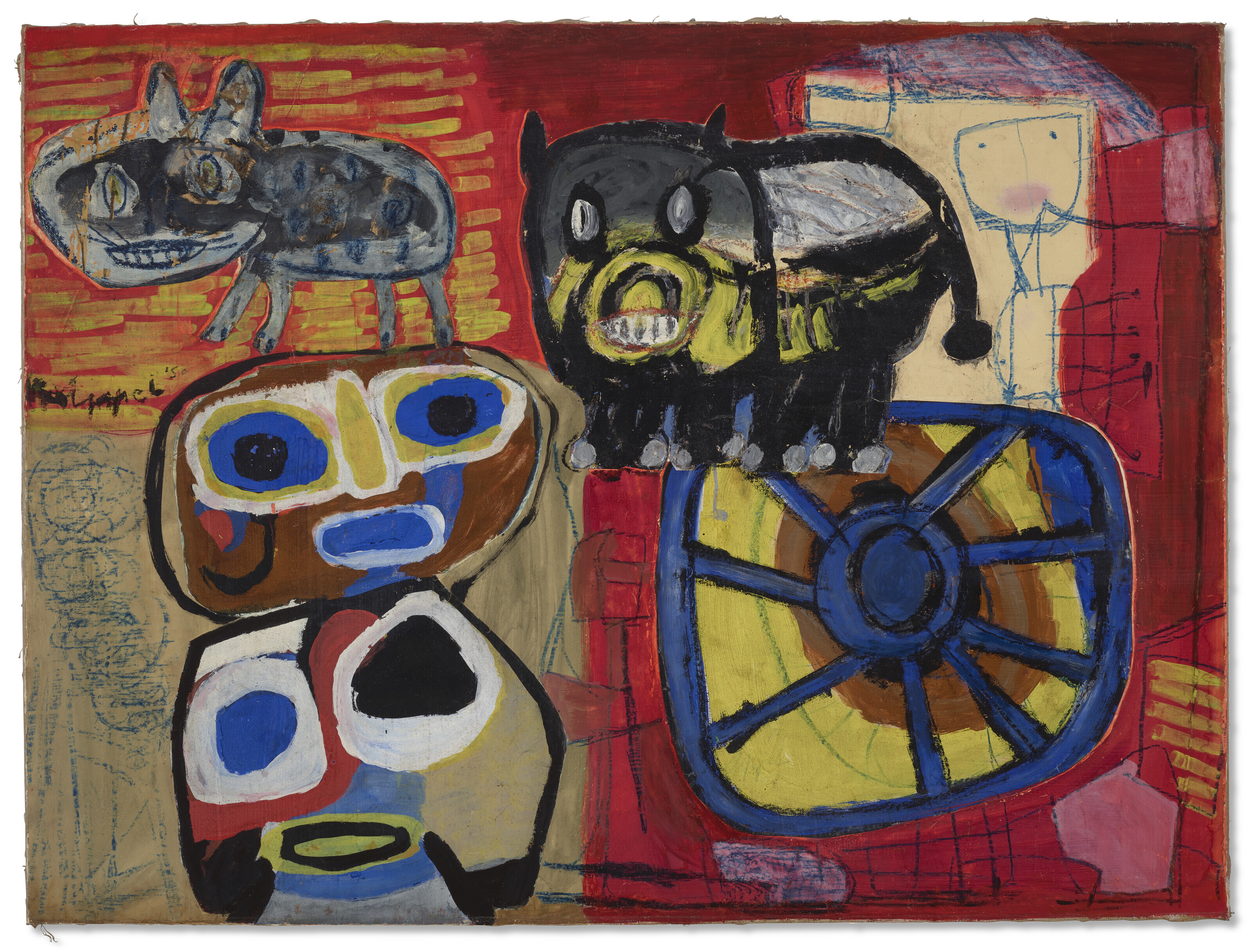 Karel Appel、Les Animaux du Desert、希少画集画 Karel Appel、Les Animaux du Desert、希少画集画 - メルカリ