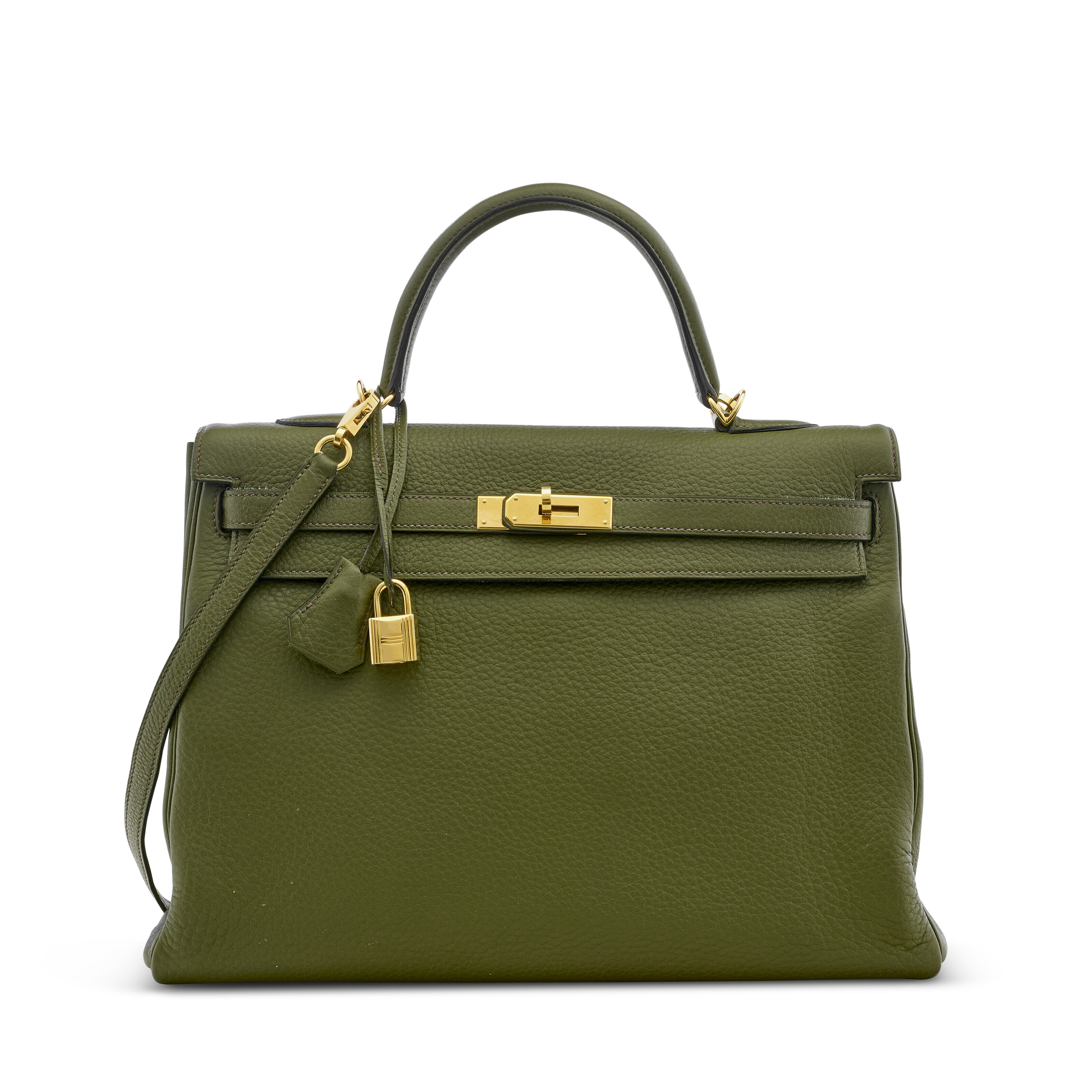 Vert Olive Vert Veronese Hermes A VERT OLIVE CLÉMENCE LEATHER