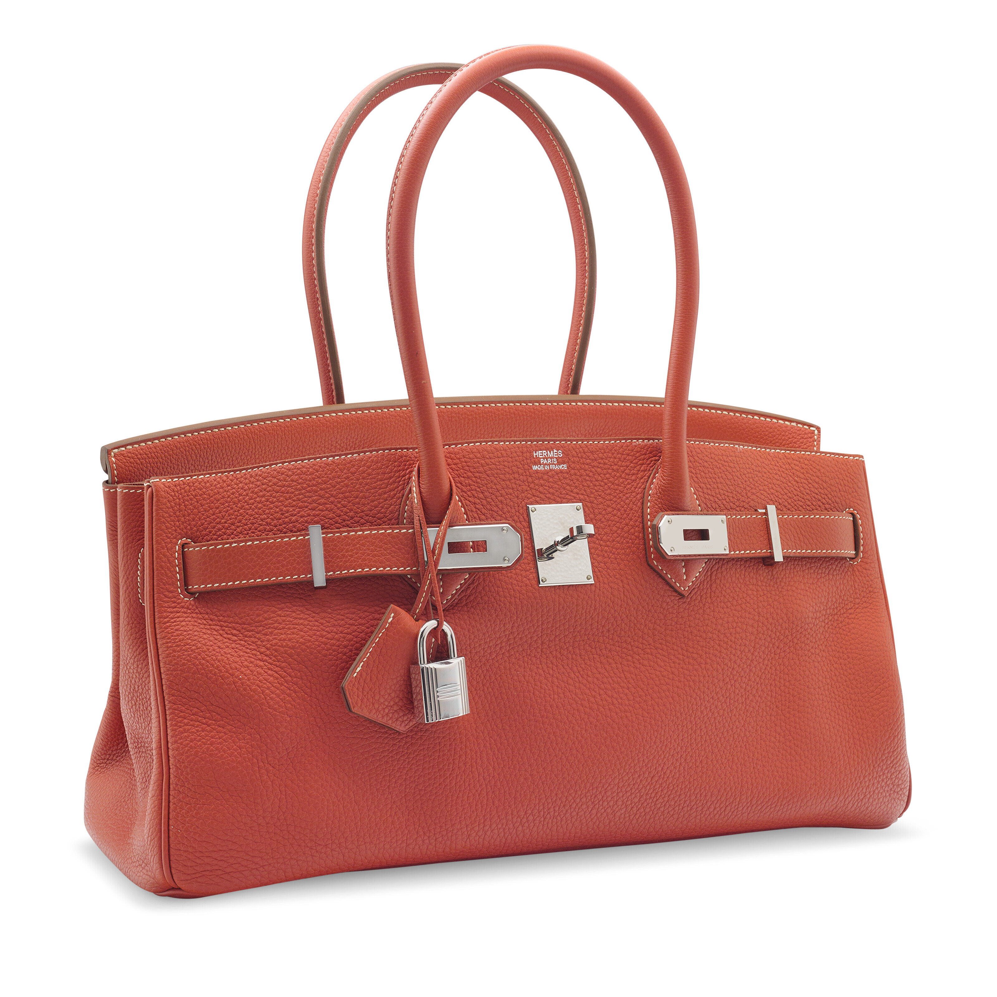 A SANGUINE CLEMENCE LEATHER JPG SHOULDER BIRKIN 42 WITH PALLADIUM HARDWARE HERMES 2011 Christie s