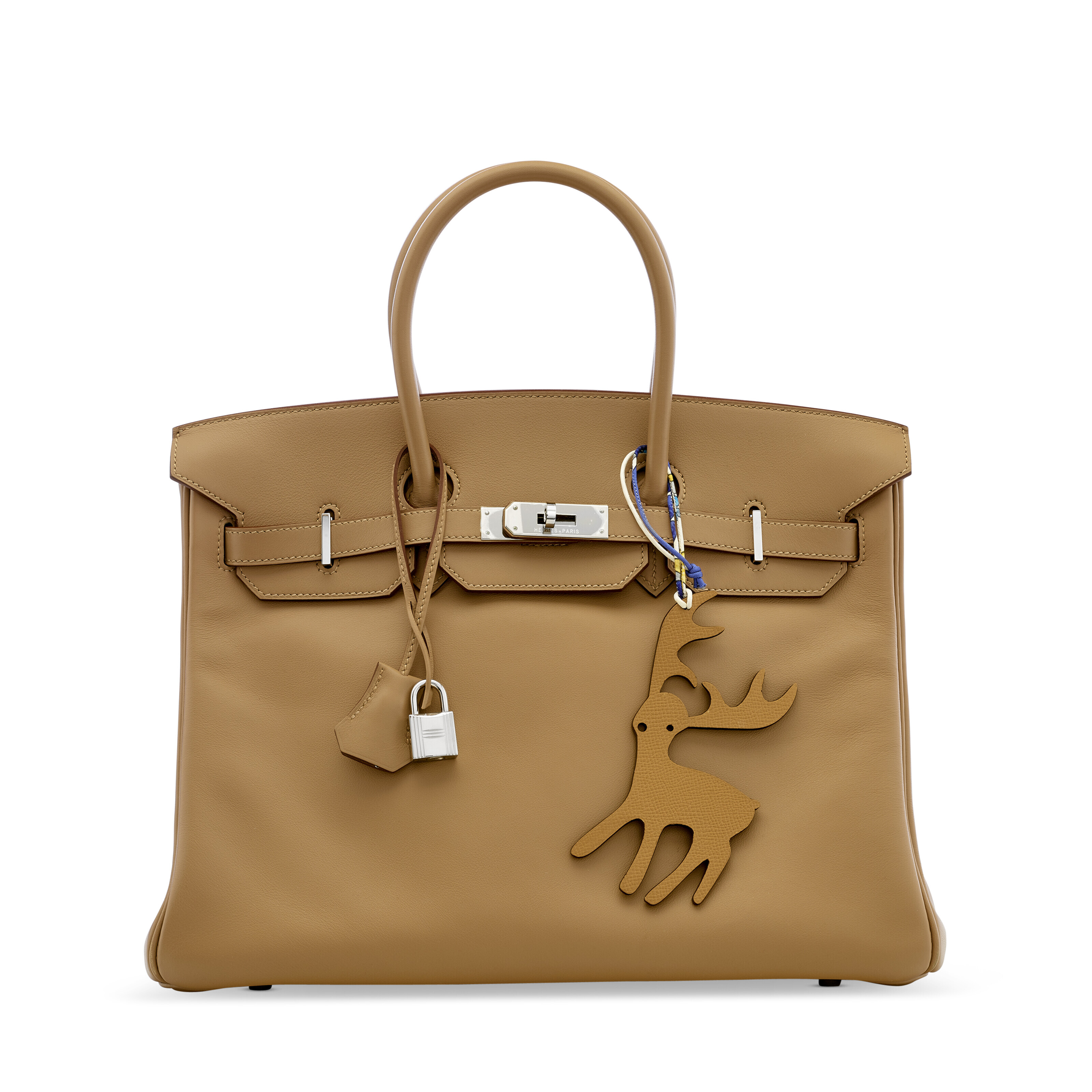 A BISCUIT SWIFT LEATHER BIRKIN 35 WITH PALLADIUM HARDWARE, HERMÈS