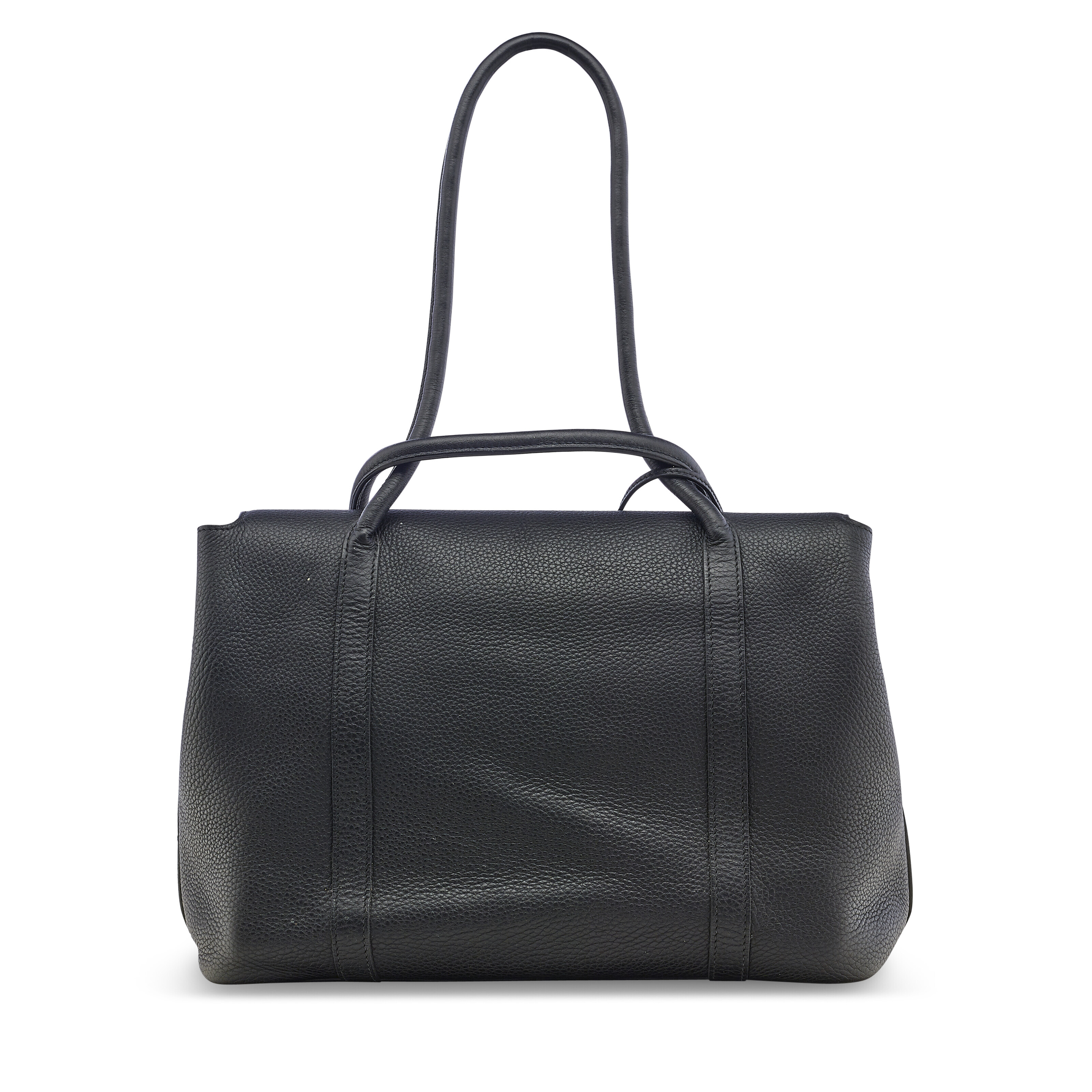 エルメス INITIALE MM ショルダーバッグ A BLACK CLÉMENCE LEATHER INITIALE 33 MM WITH PALLADIUM HARDWARE