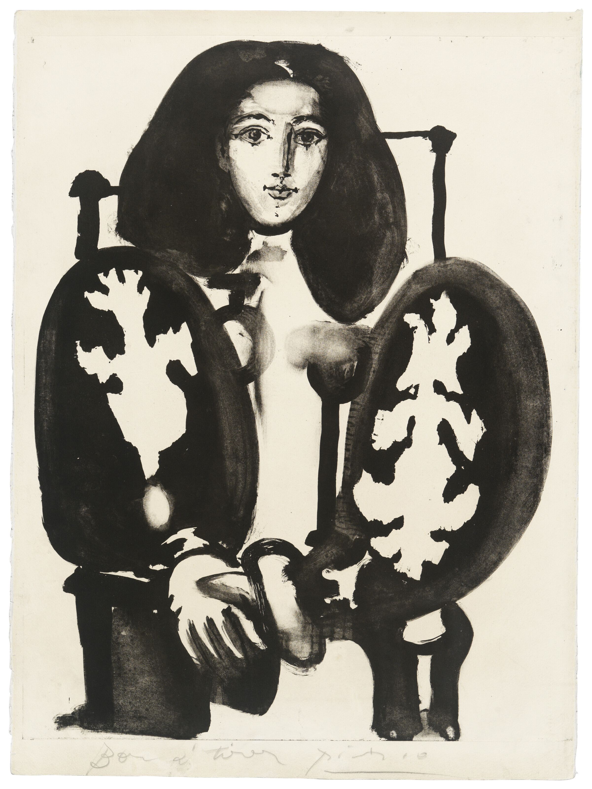 Catalog image of Femme au fauteuil no. 1 ('Le Manteau Polonais')
