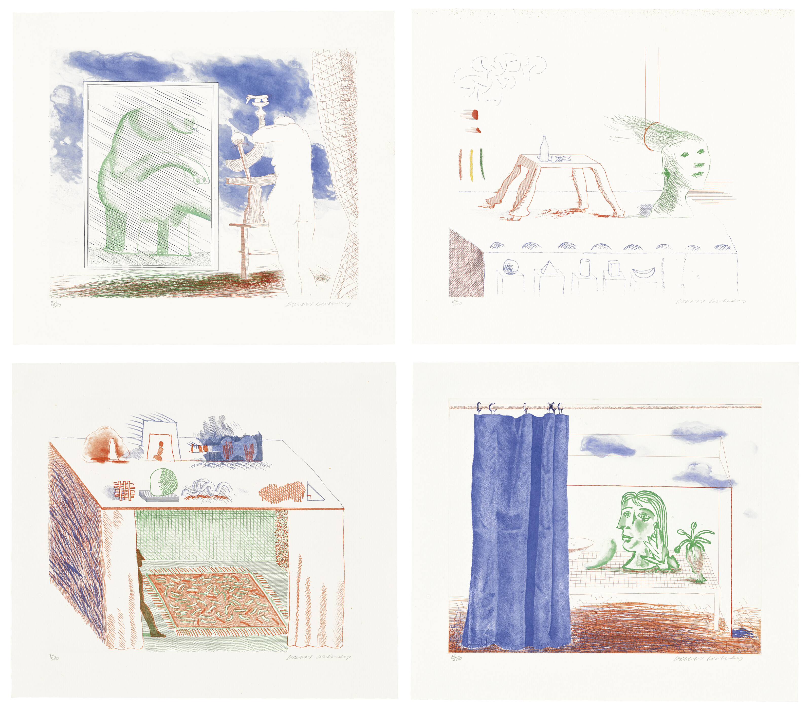 DAVID HOCKNEY (B. 1937), 15 Plates, from: The Blue Guitar | Christie's