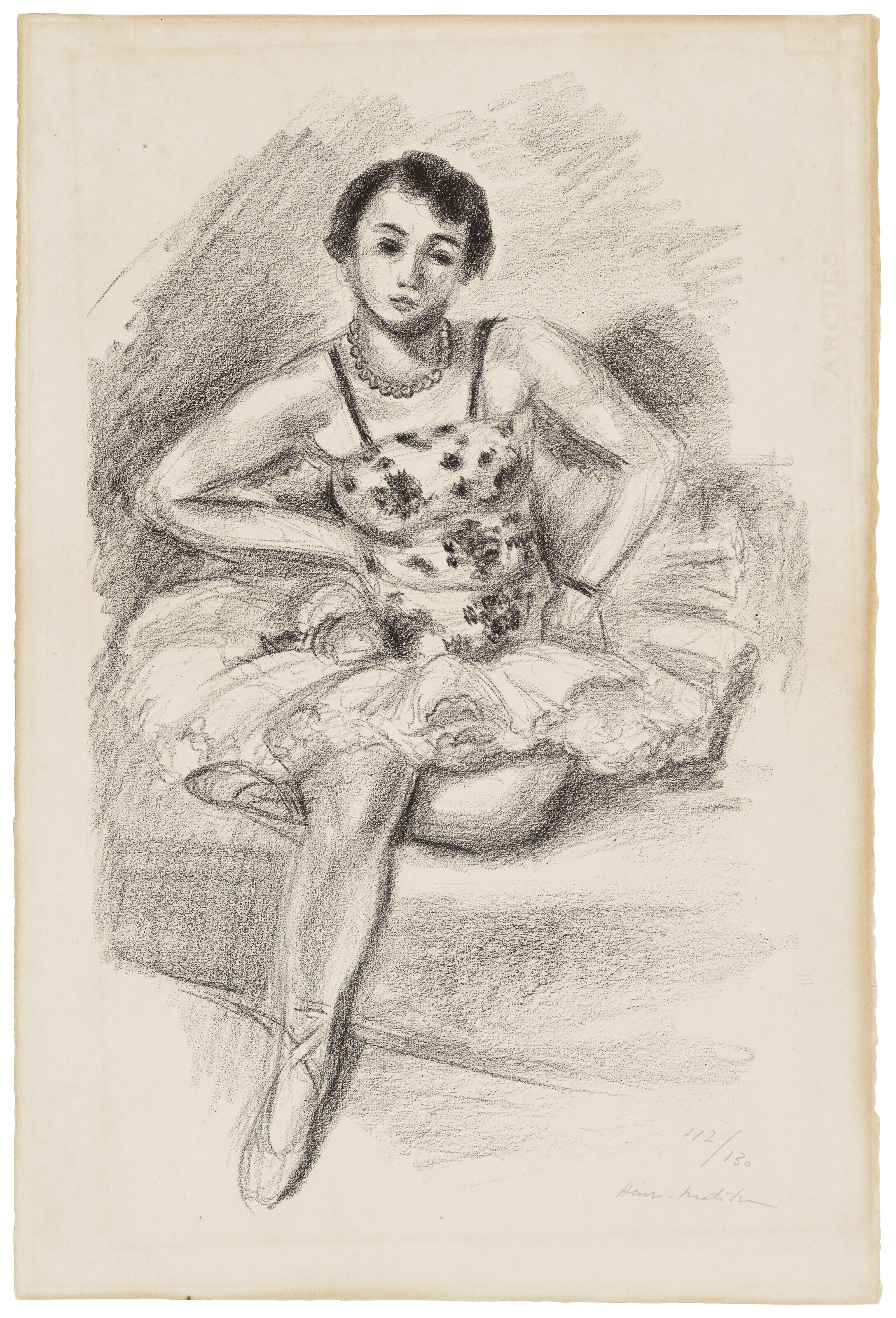 Catalog image of Danseuse assise, from: Dix Danseuses