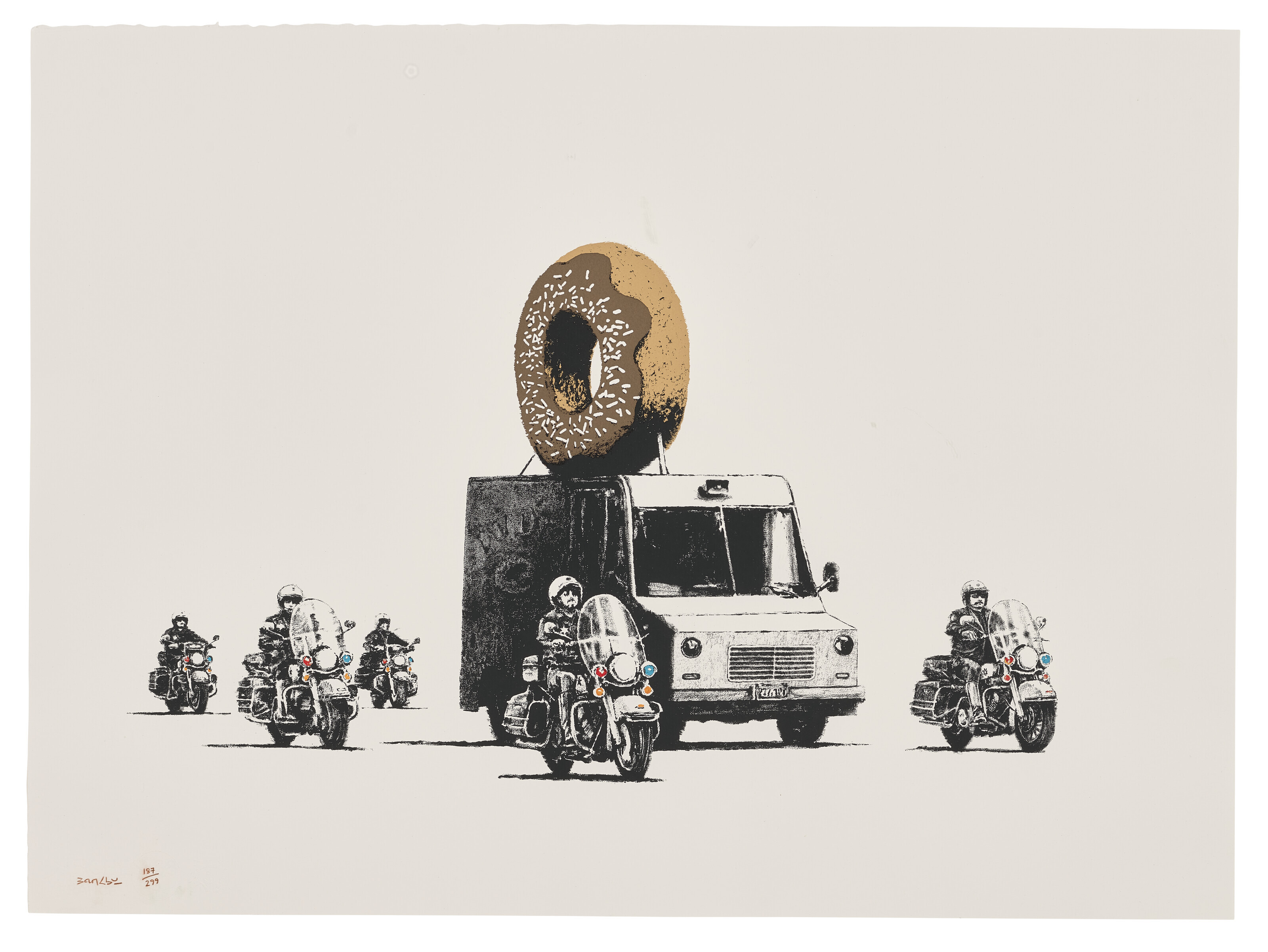 バンクシー Donuts (Chocolate) エスタンプリトグラフ BANKSY, Donuts (Chocolate) | Christie's