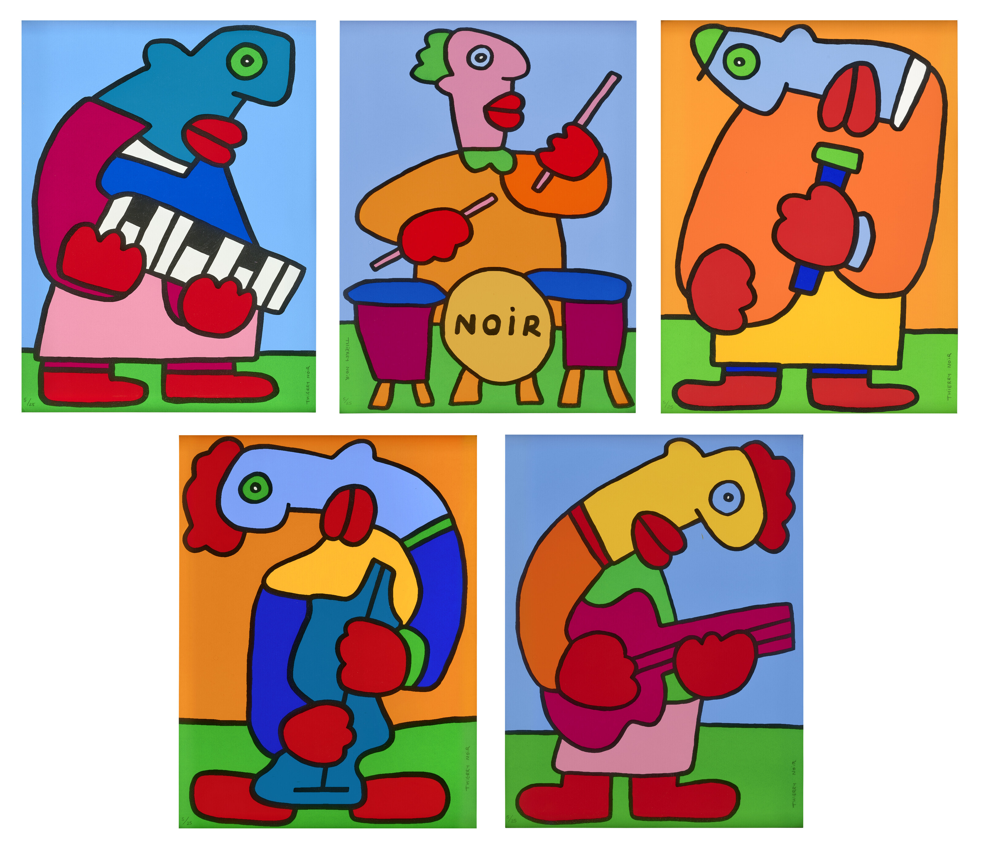 【版画】B.THIERRY アバロン THIERRY NOIR (B. 1958), Musicians | Christie's