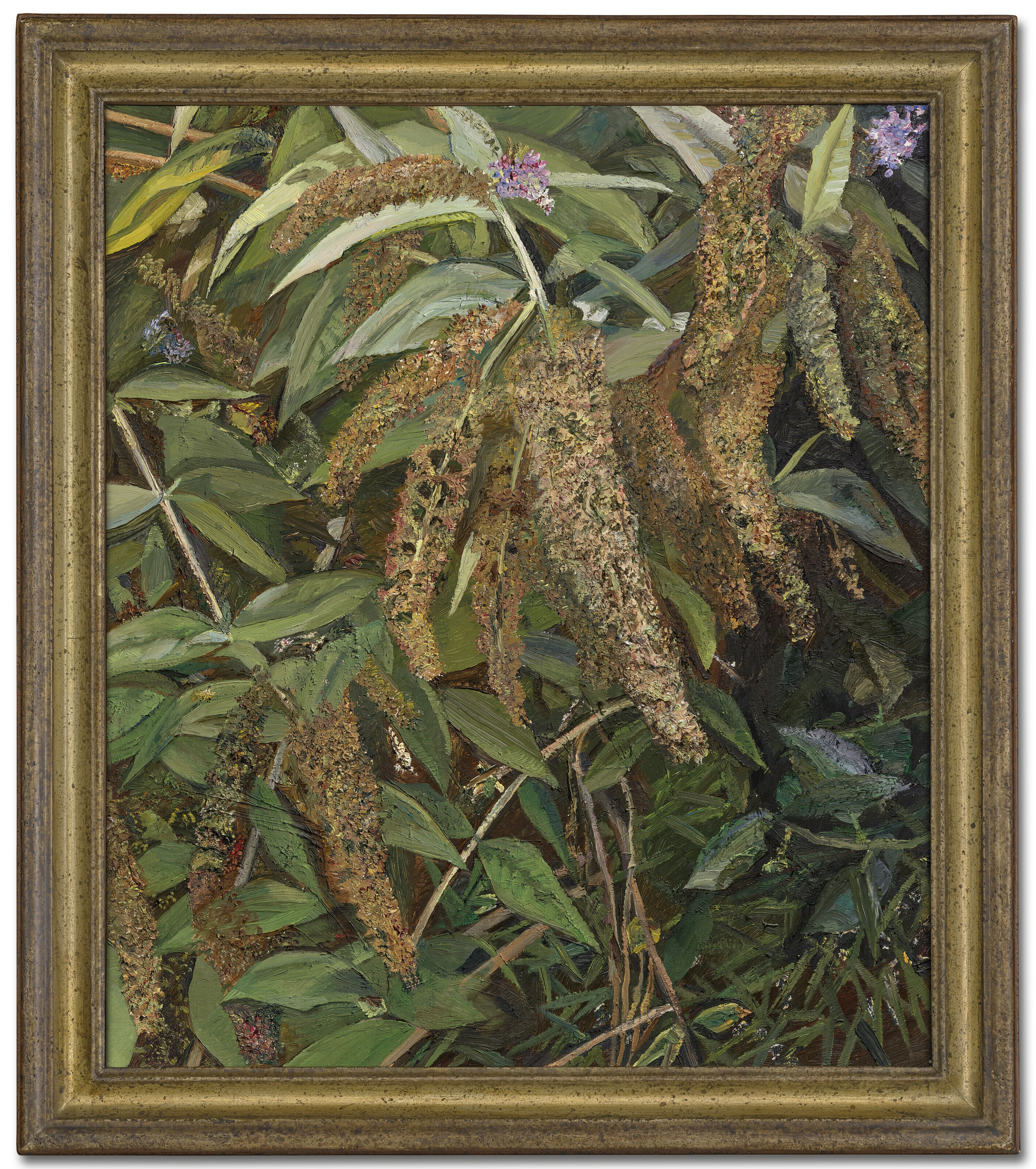 Lucian Freud (1922-2011), Garden from the Window, 2002. Oil on canvas. 28⅛ x 24⅛ in (71.4 x 61.4 cm). Sold for £4,602,000 on 28 February 2023 at Christie’s in London