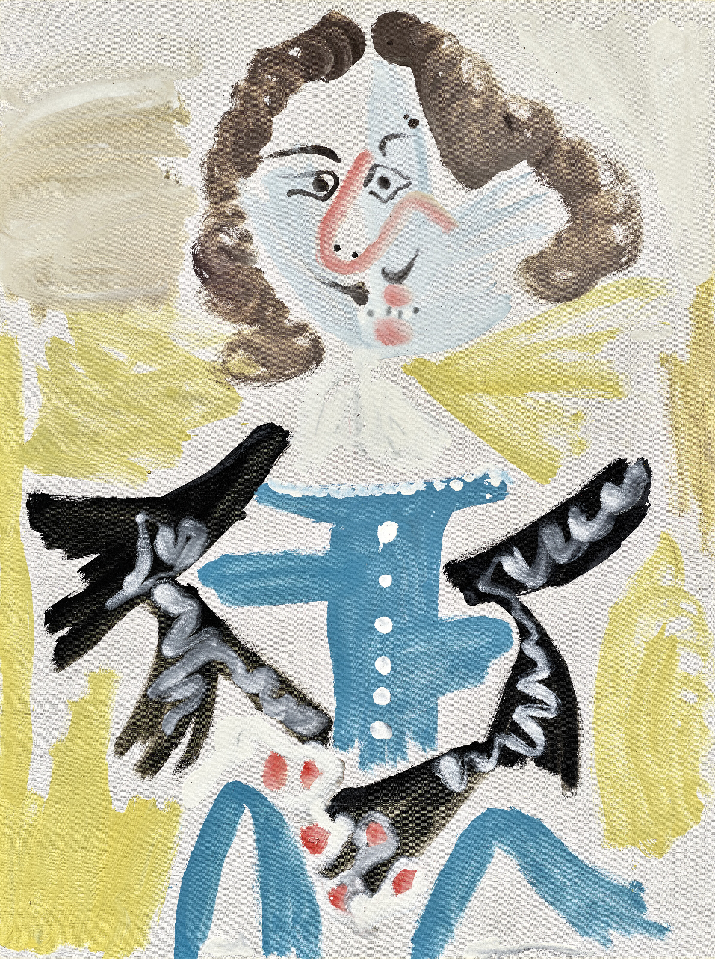 Pablo Picasso (1881-1973), Mousquetaire I (Espagnol du XVII&egrave;me si&egrave;cle), 21 April 1967. Oil on canvas. 51 x 38&frac14; in (128.3 x 97.1 cm). Sold for &pound;5,442,000 on 28 February 2023 at Christie&rsquo;s in London