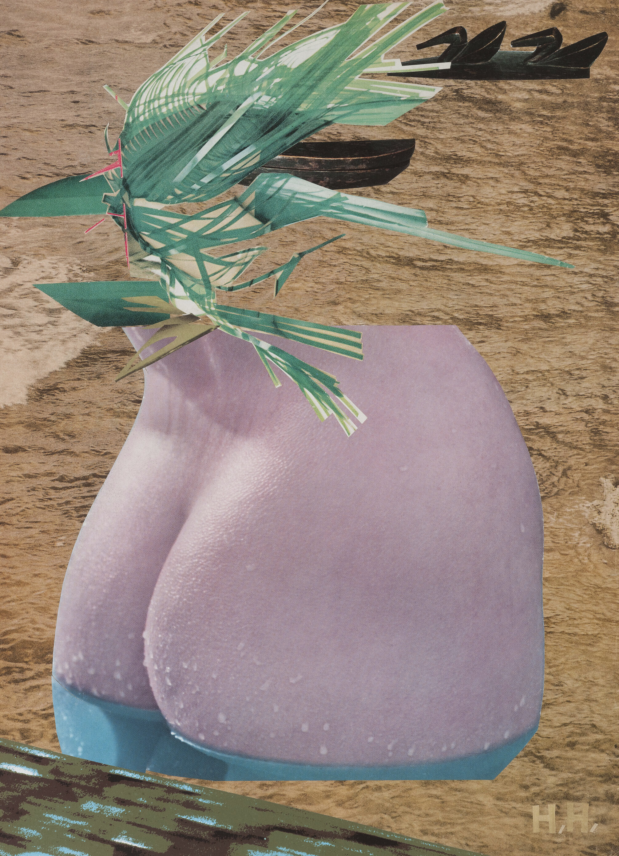 Hannah H&ouml;ch (1889-1978), Der sch&ouml;ne Po, 1958. Photomontage on paper laid down on the artist&rsquo;s mount. Image: 14⅛ x 10&frac14; in (35.9 x 26 cm). Sold for &pound;63,000 on 3 March 2023 at Christie&rsquo;s in London