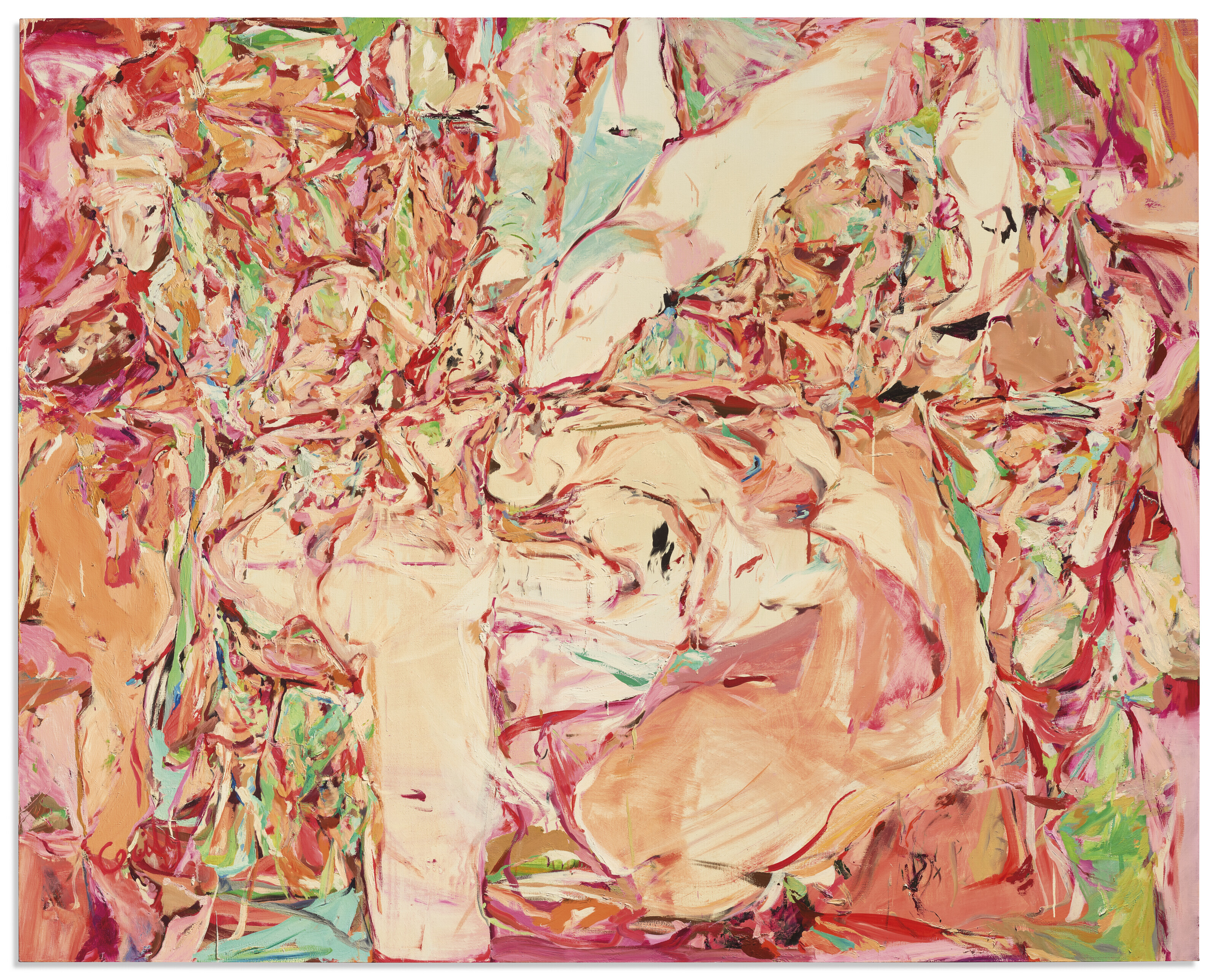 Cecily Brown (b. 1969), Kiss Me Stupid, 1999. Oil on linen. 60 x 75 in (152.4 x 190.5 cm). Sold for &pound;3,549,000 on 28 June 2023 at Christie&rsquo;s in London