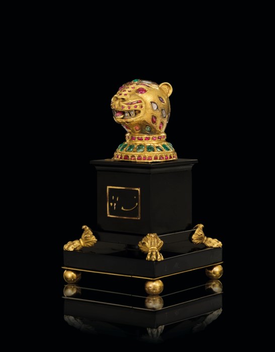 A GOLD FINIAL FROM THE THRONE OF TIPU SULTAN (r. 1782-99), THE FINIAL ...