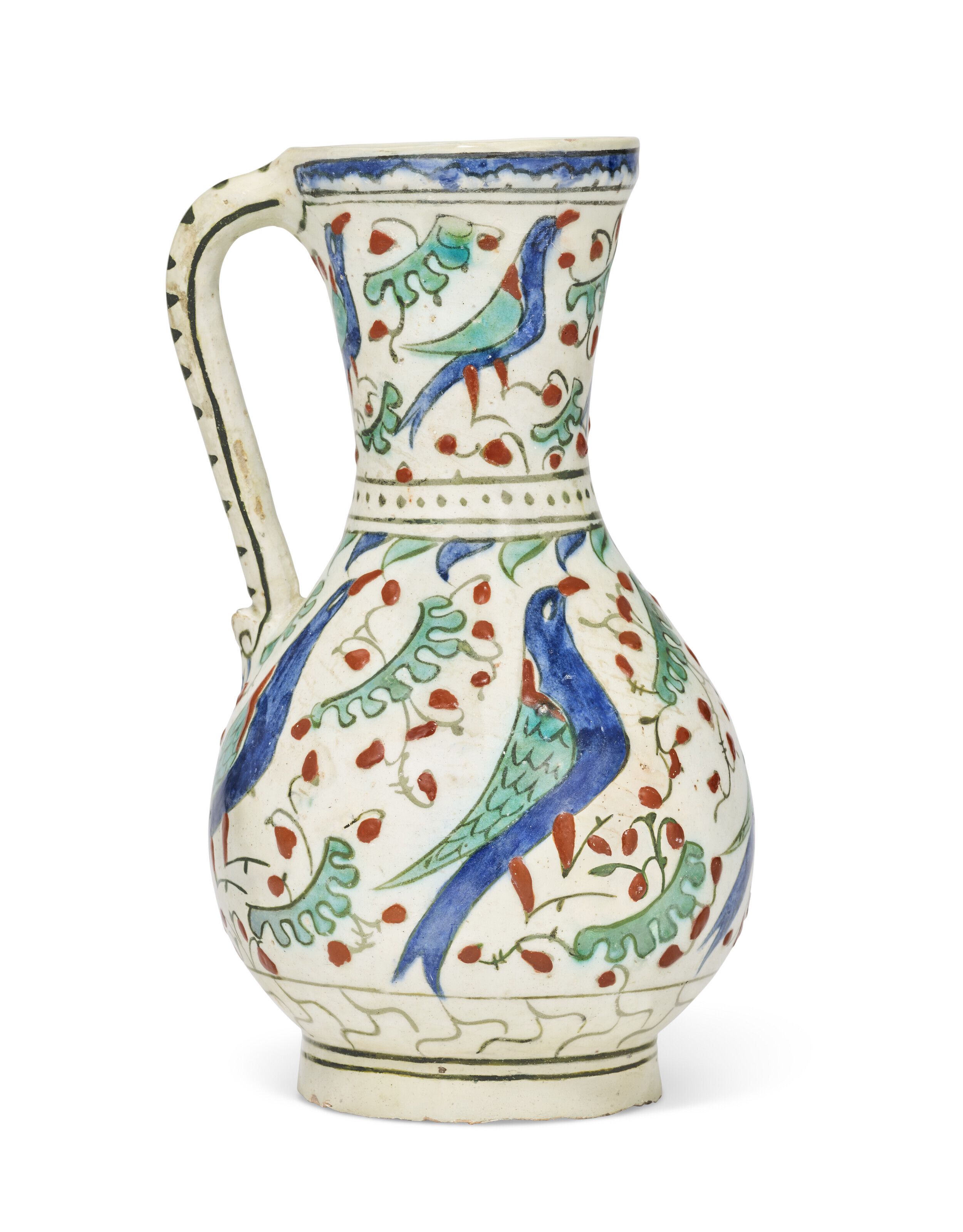 AN IZNIK POTTERY TANKARD, OTTOMAN TURKEY, CIRCA 1580 | Christie's