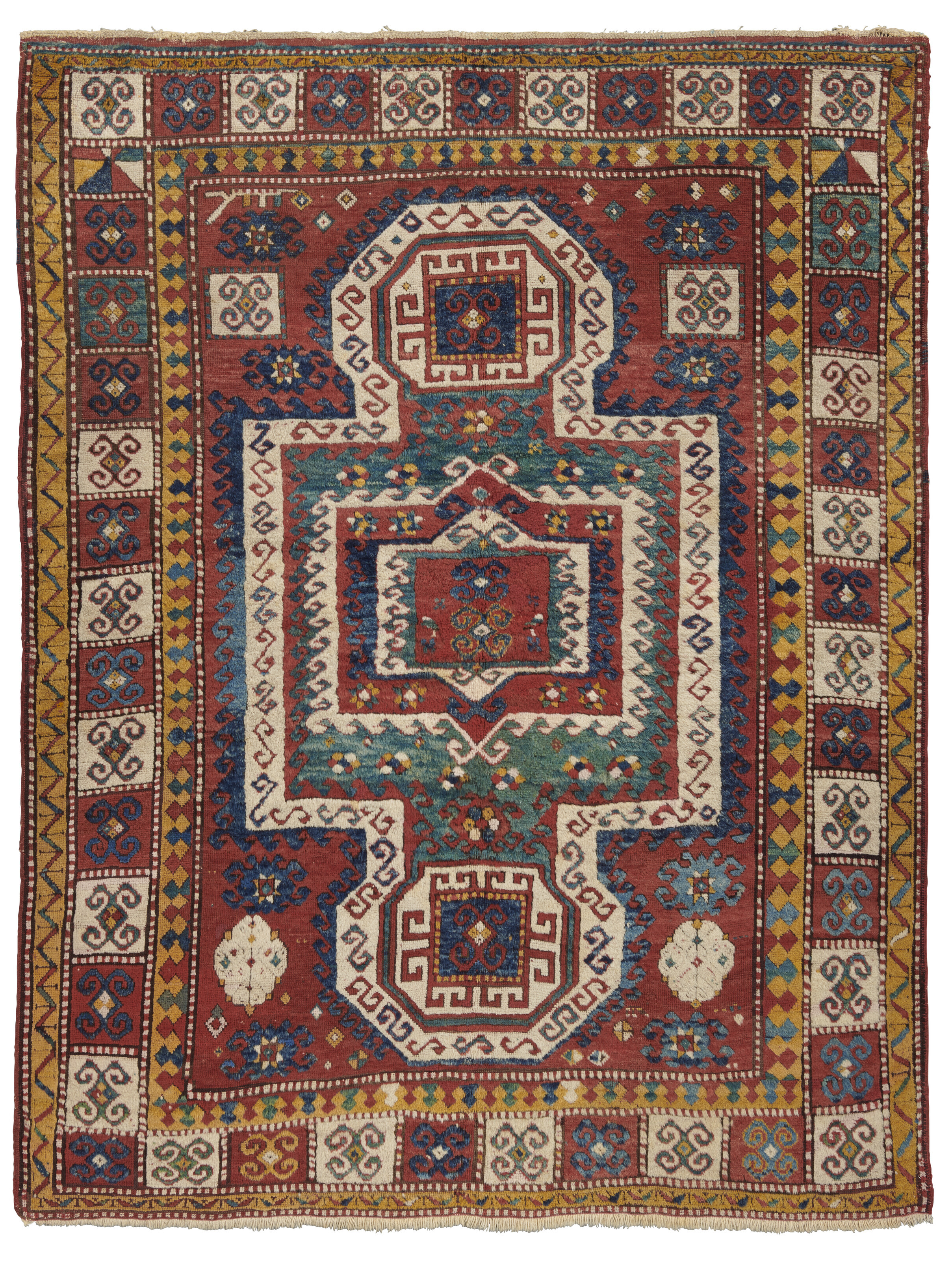 Turkish Rug - LV Inspired Center Rug - 4 By 6ft - Multicolor