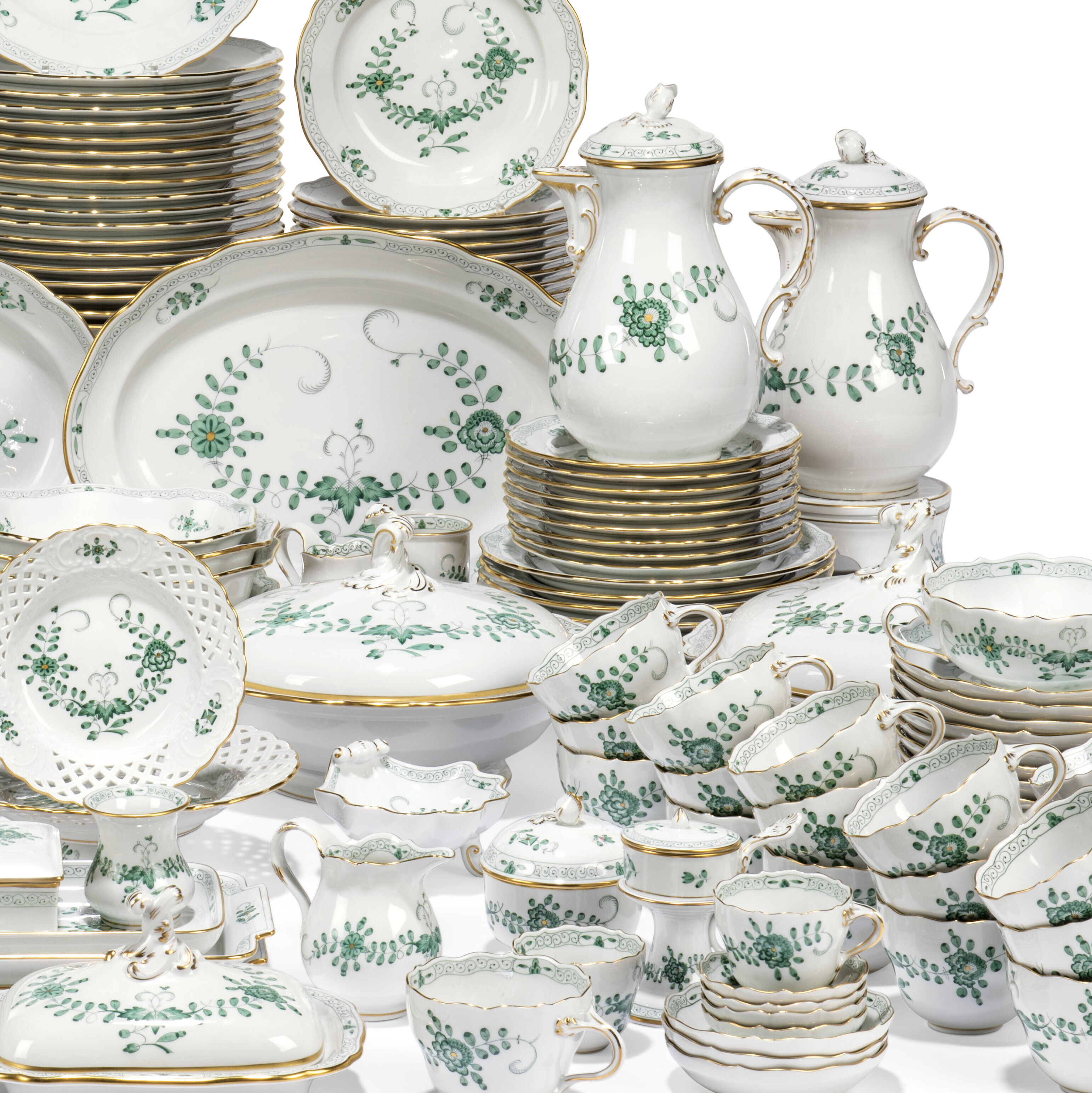 A MEISSEN PORCELAIN GREEN 