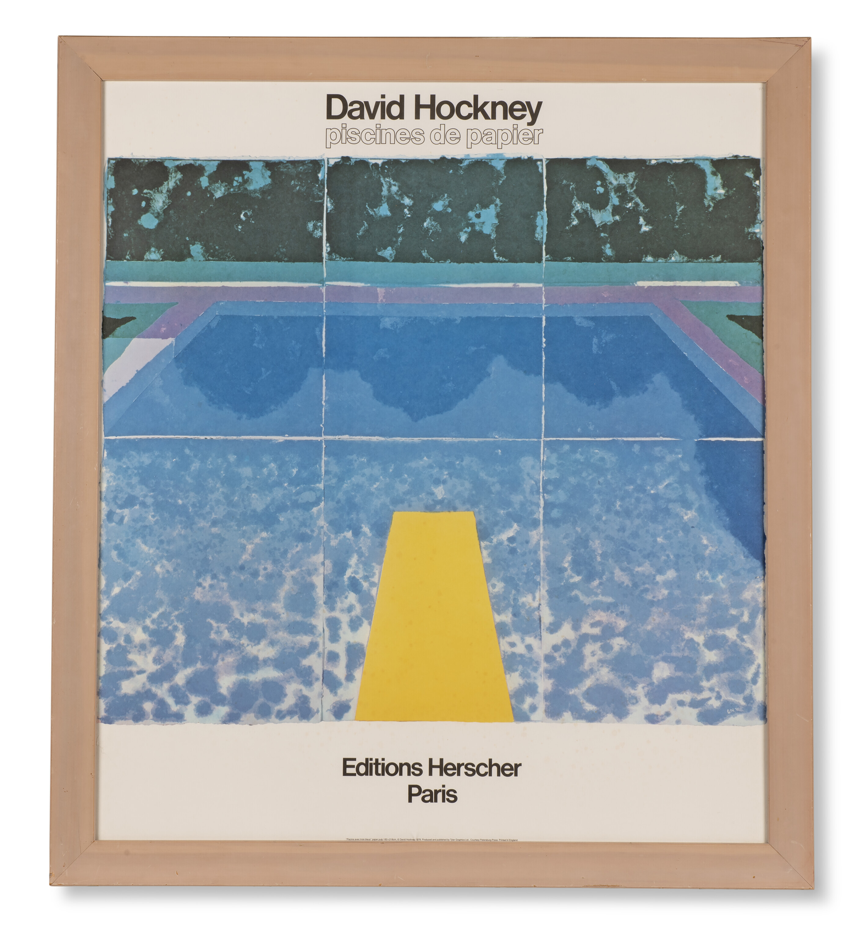David Hockney Piscines de Papier, Editions Herscher Paris