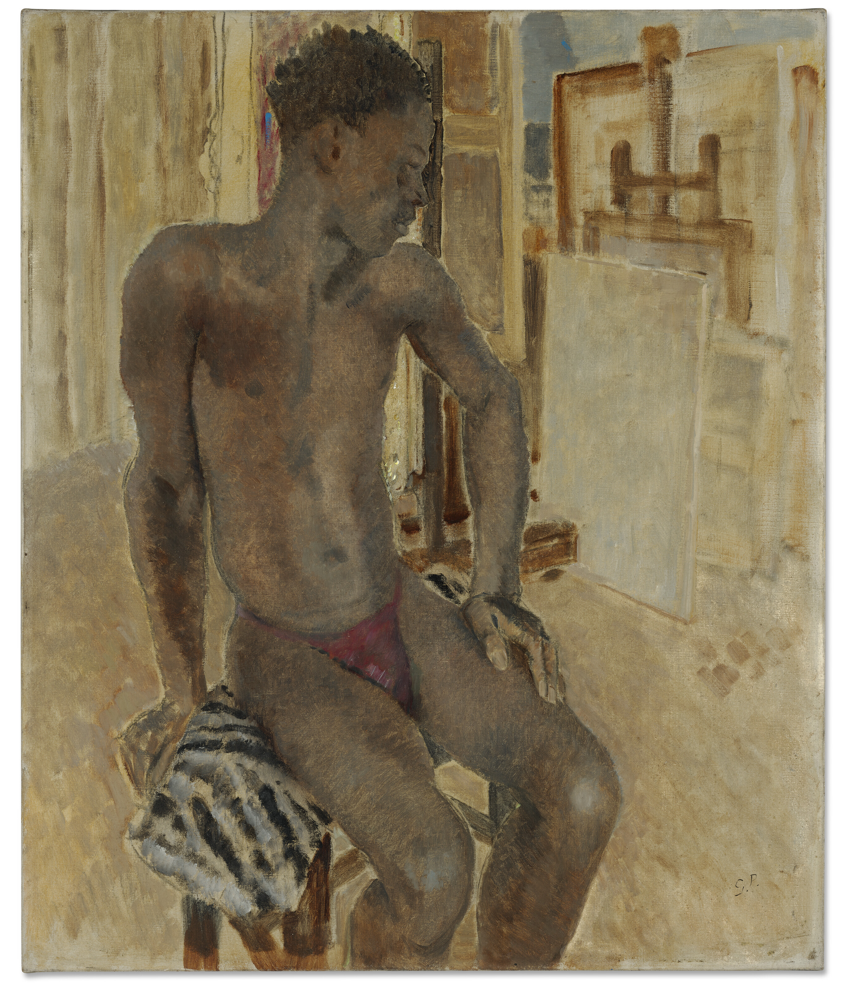 Glyn Warren Philpot, R.A. (1884-1937), Seated Model in the Studio (Henry Thomas), 1936. Oil on canvas. 30 x 25 in (76 x 63.5 cm). Sold for £189,000 on 8 June 2023 at Christie’s in London
