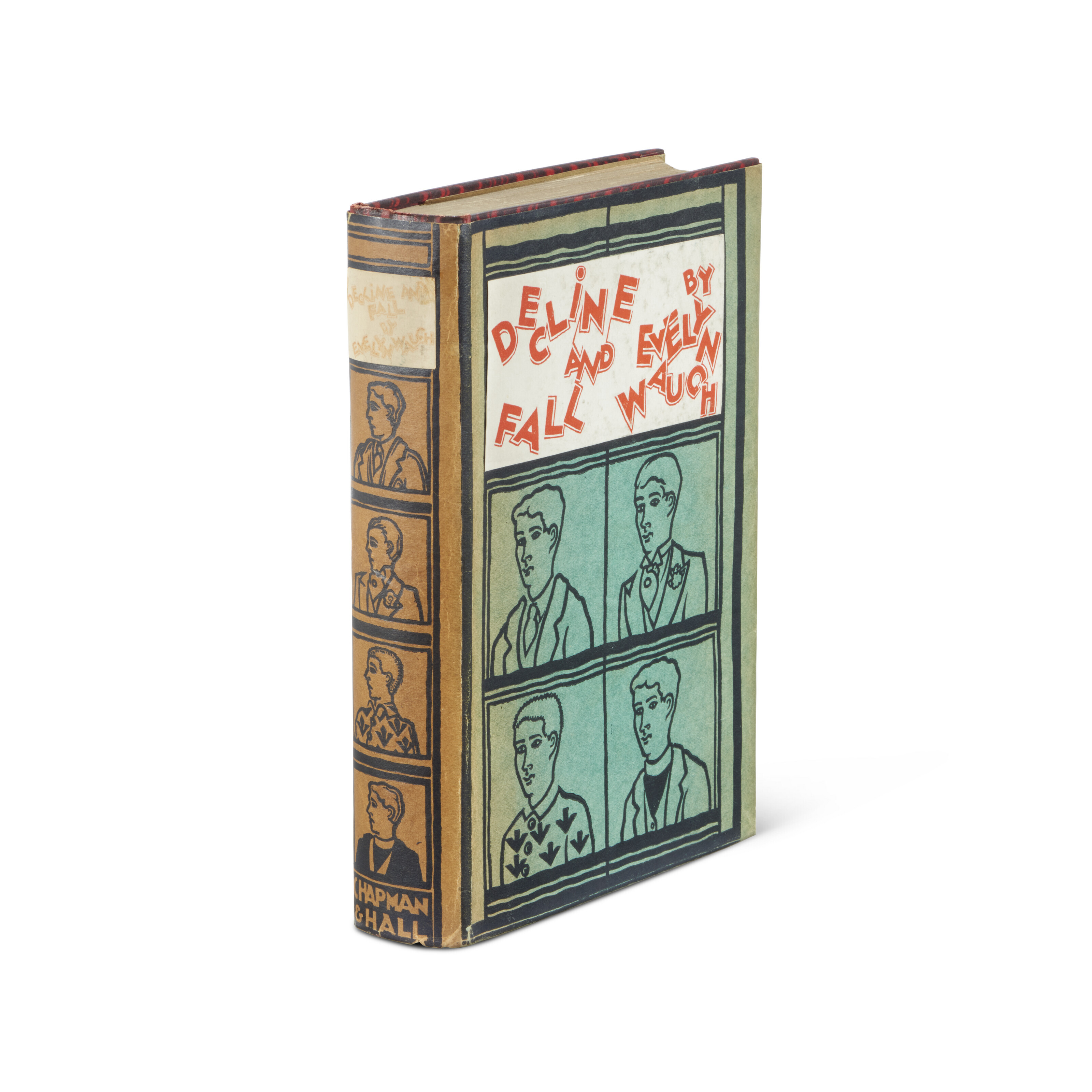 Decline and Fall, Evelyn Waugh, 1928. Presentation copy of the first edition, inscribed by the author to Oscar Wilde’s son Vyvyan Holland: ‘for Vyvyan with best wishes from Evelyn’. Sold for £20,160 on 28 September 2023 at Christie’s in London