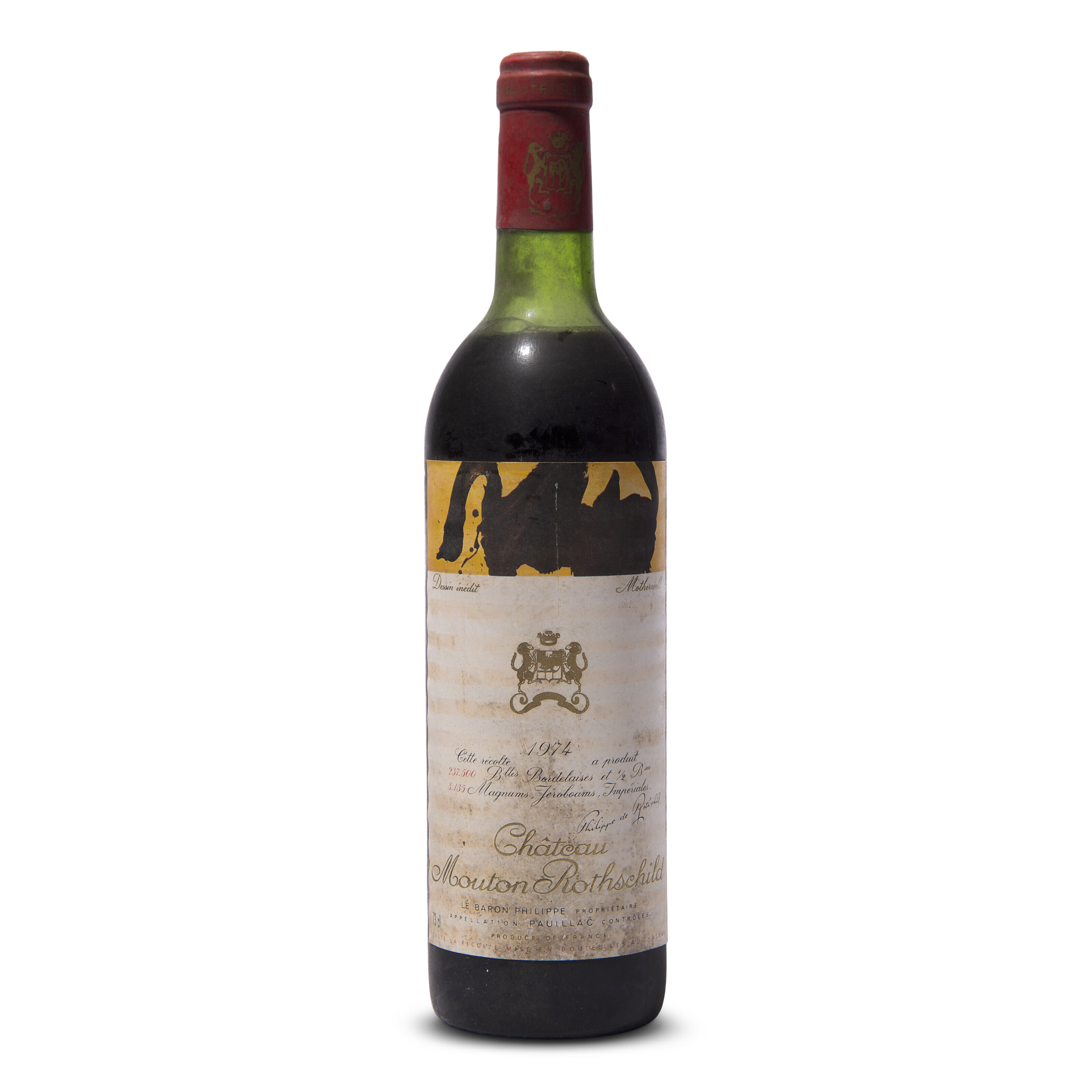 Château Mouton-Rothschild 1950, Pauillac, 1er cru classéCorroded
