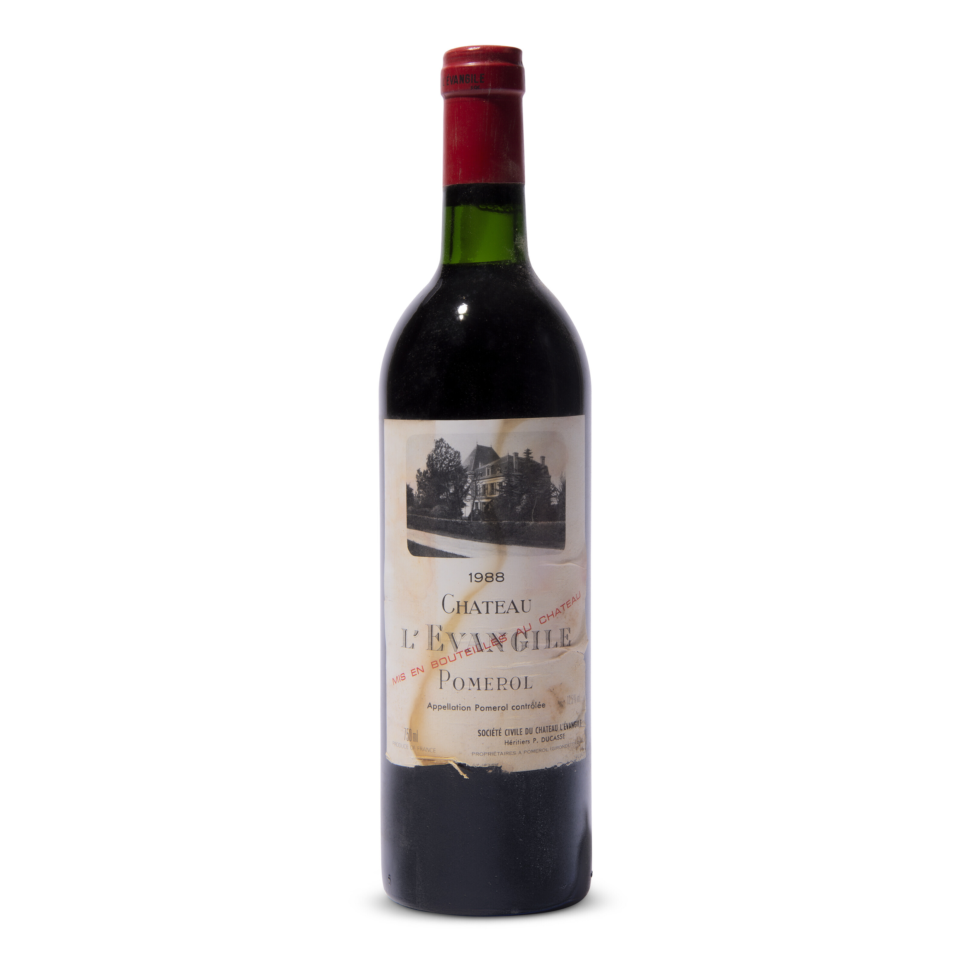 Château L'Evangile 1988, PomerolIn original wooden case. Detached ...