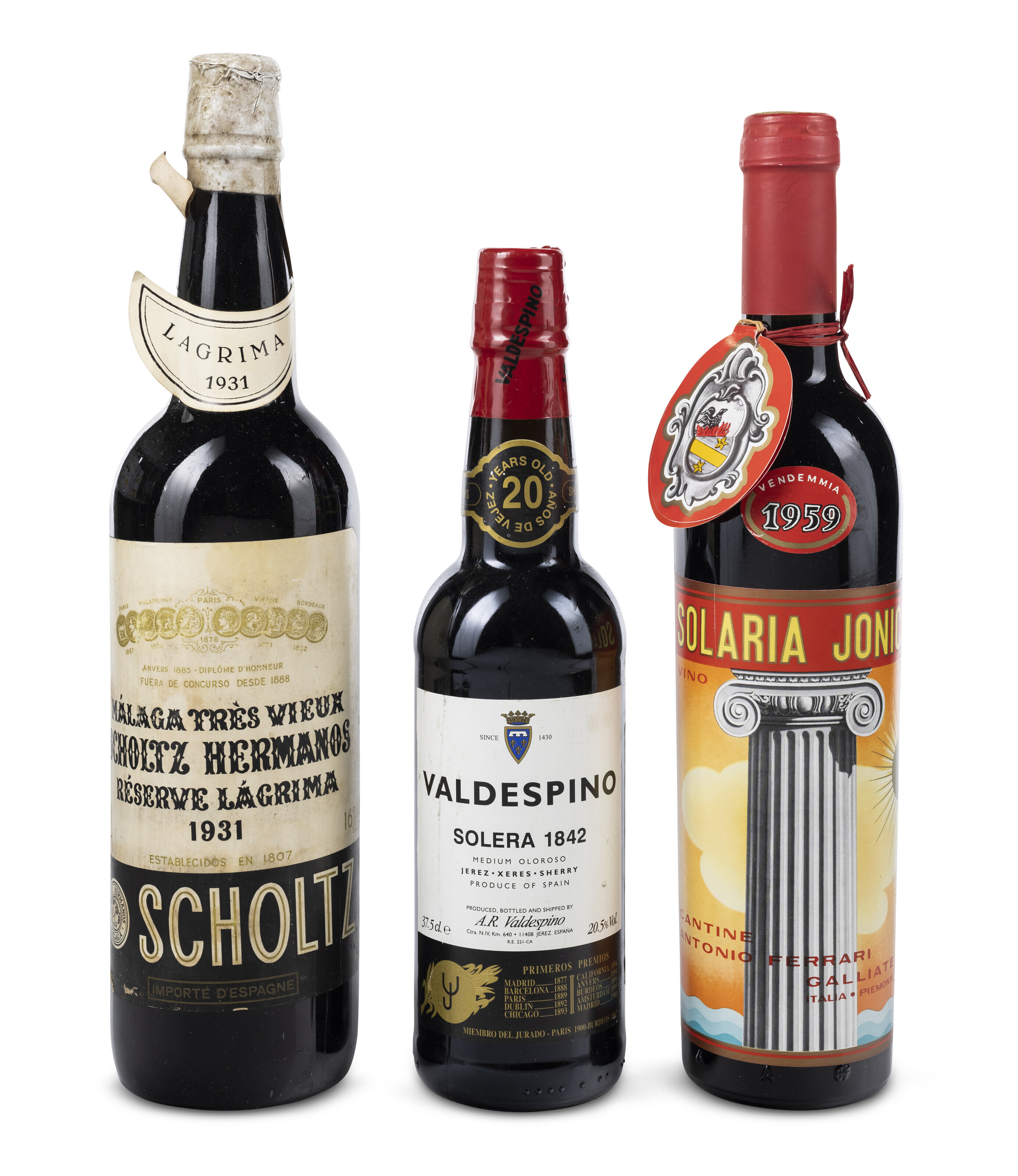 Mixed Spanish and Italian Fortified Wines 18421959, Valdespino Solera