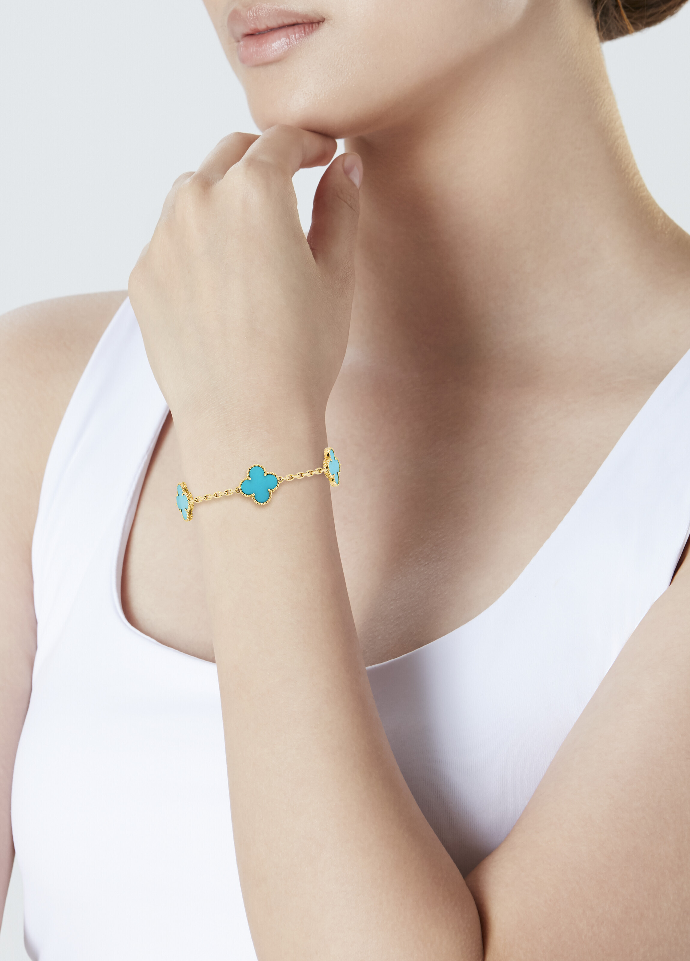 Van cleef turquoise bracelet outlet